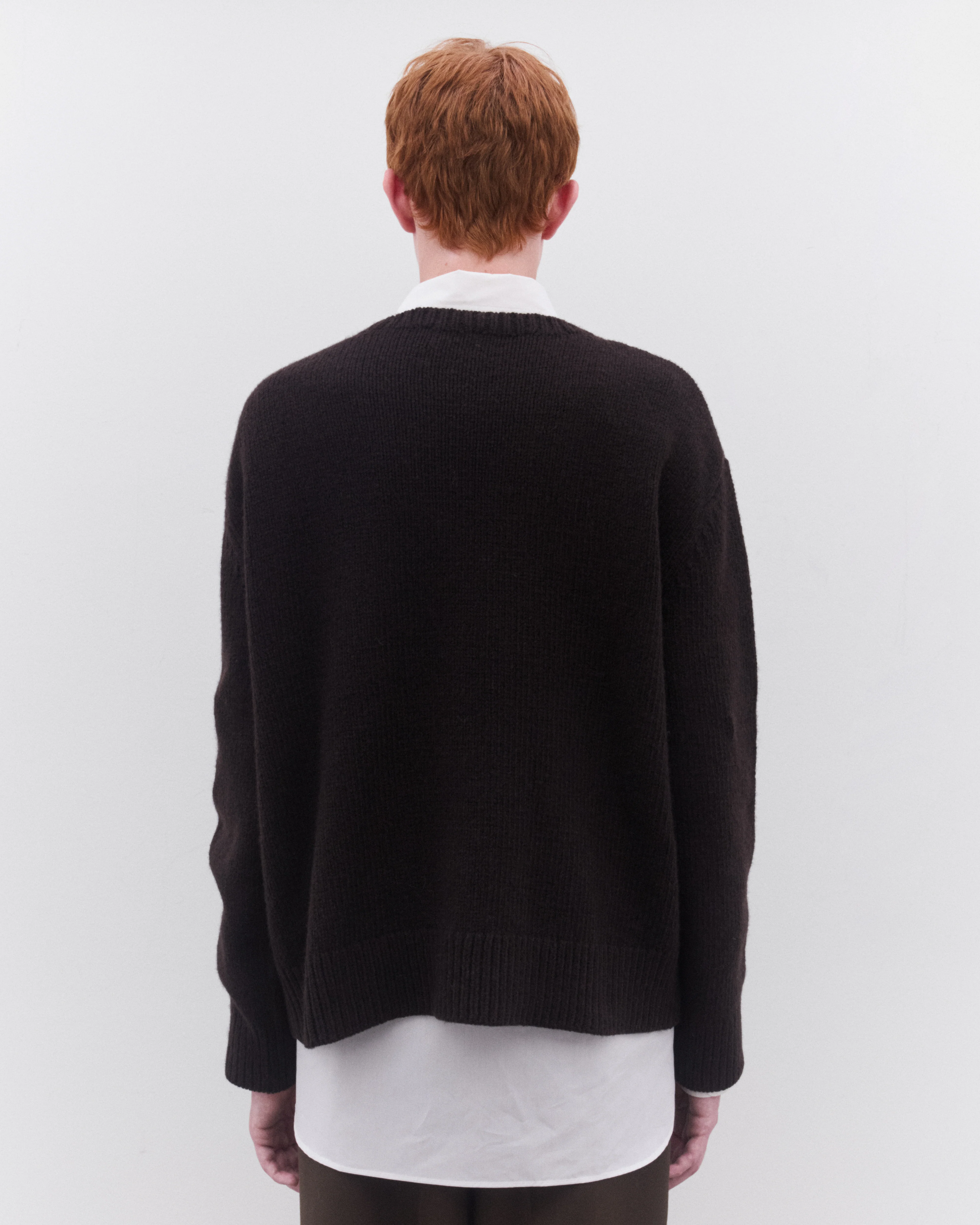 Dries Van Noten - Men’s V-Neck Sweater - (Dark Brown) - Image 5