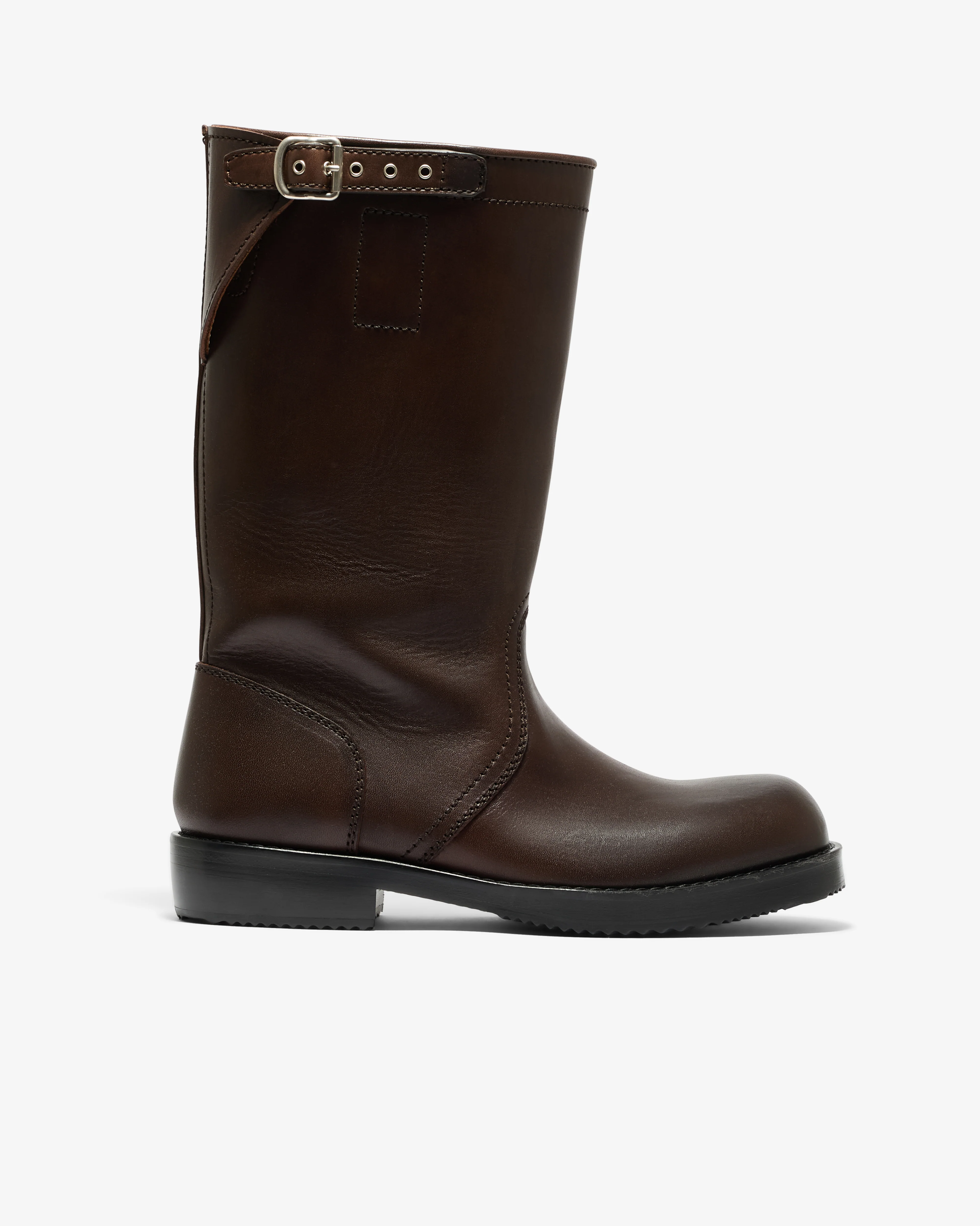 Dries Van Noten - Men’s Leather Biker Boots - (Dark Brown)