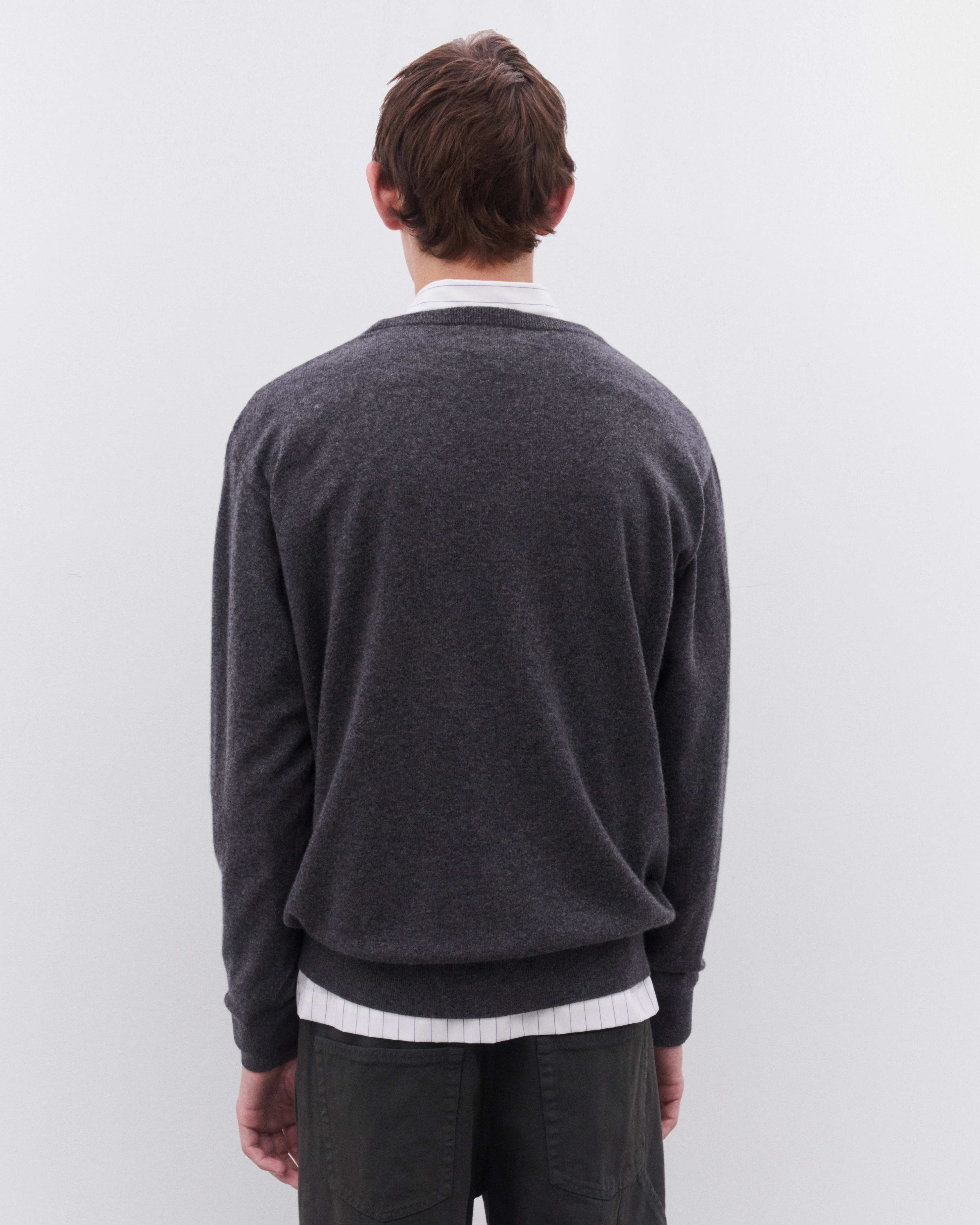 Dries Van Noten - Men’s Crewneck Sweater - (Dark Grey) - Image 4