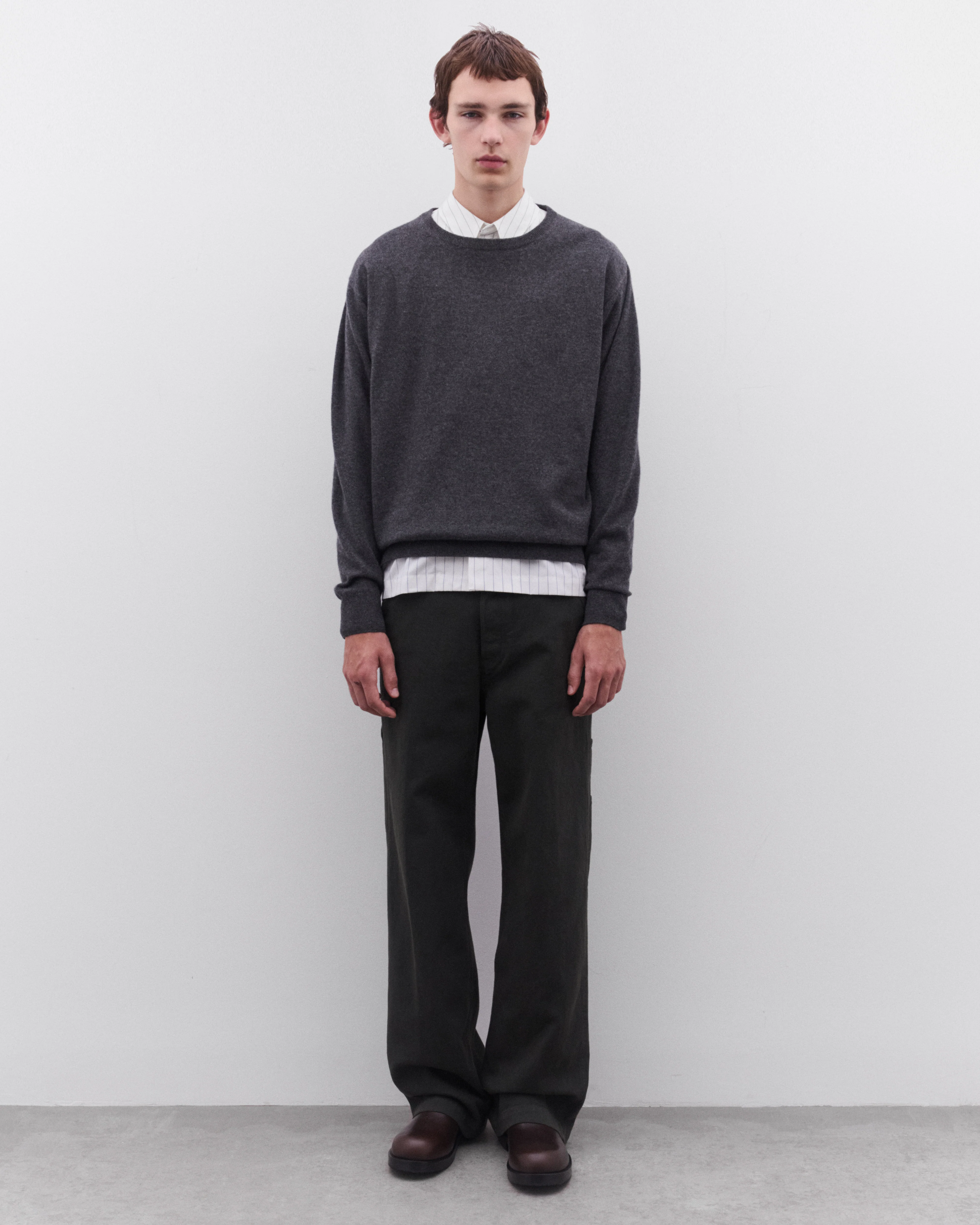 Dries Van Noten - Men’s Crewneck Sweater - (Dark Grey) - Image 5