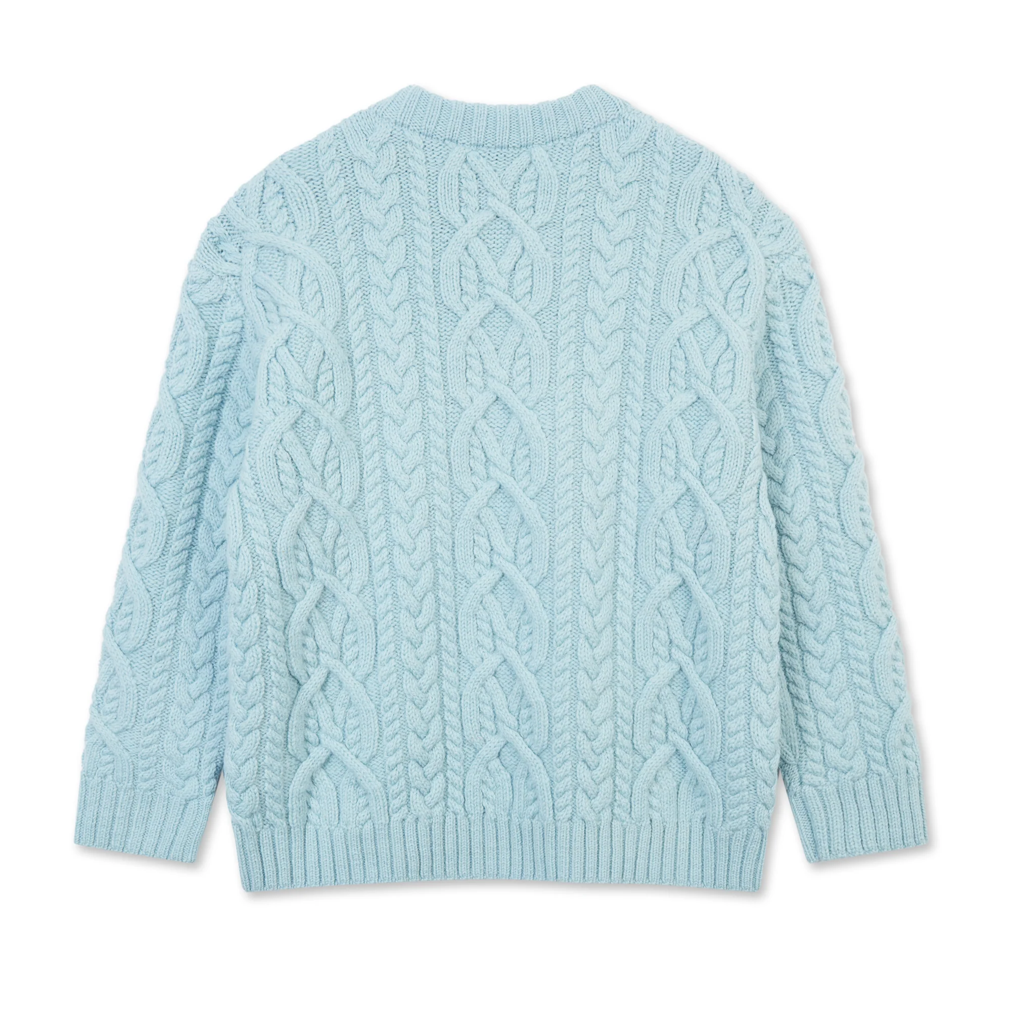 Dries Van Noten - Men’s Napoleon Cable Knit Sweater - (Blue) - Image 2