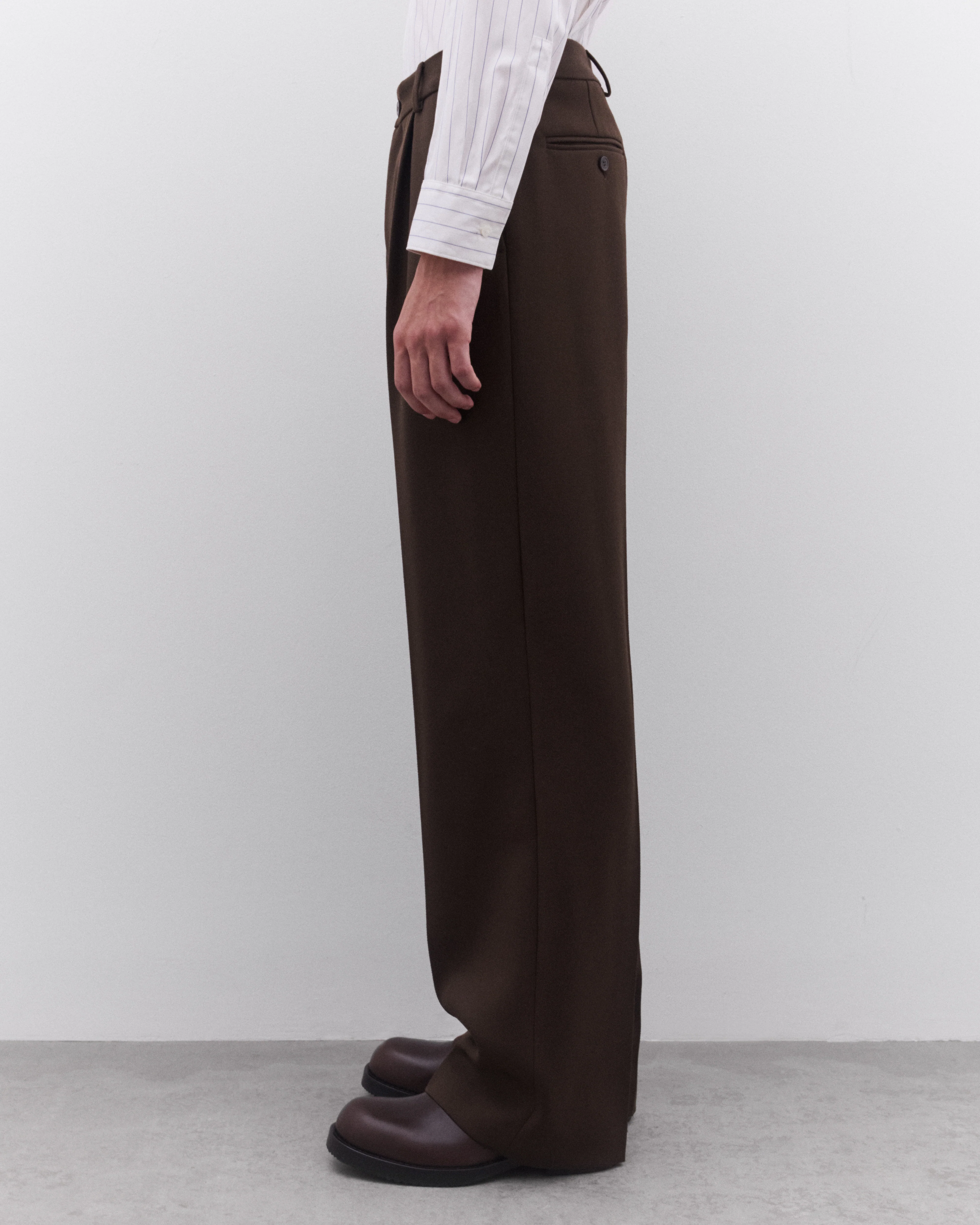 Dries Van Noten - Men’s Pleated Trouser - (Mud) - Image 3
