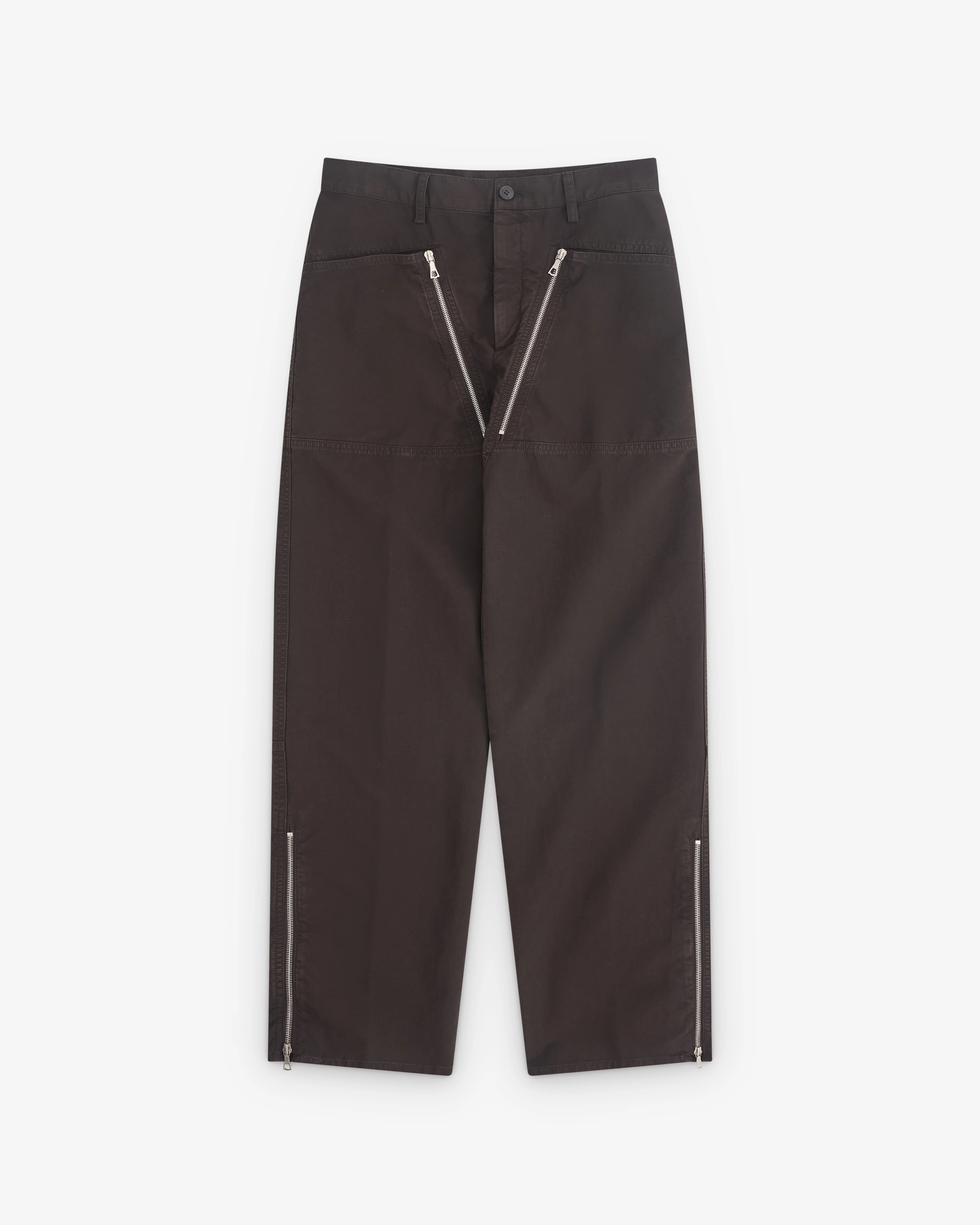 Dries Van Noten - Men’s Zip Detail Trousers - (Brown)