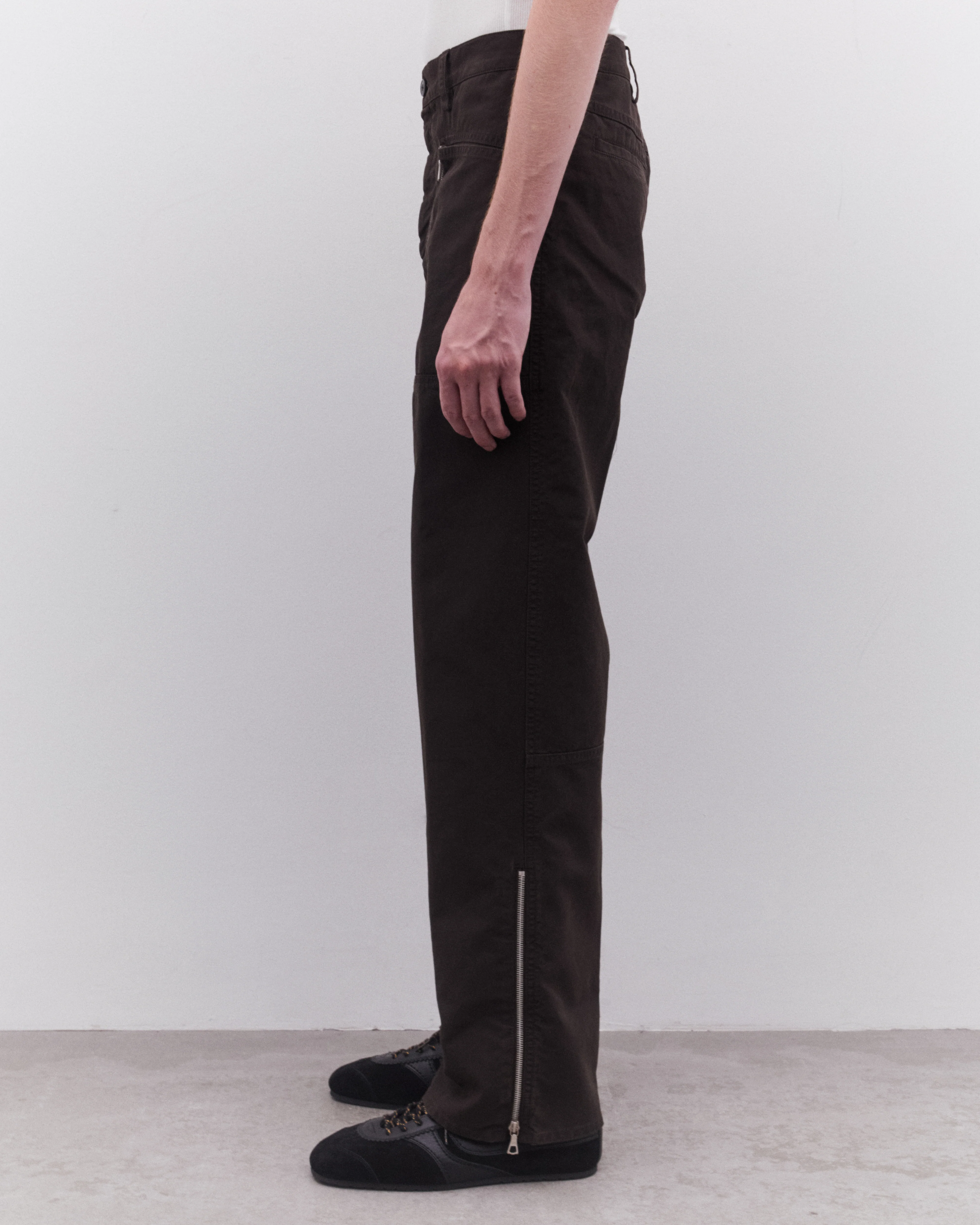 Dries Van Noten - Men’s Zip Detail Trousers - (Brown) - Image 4