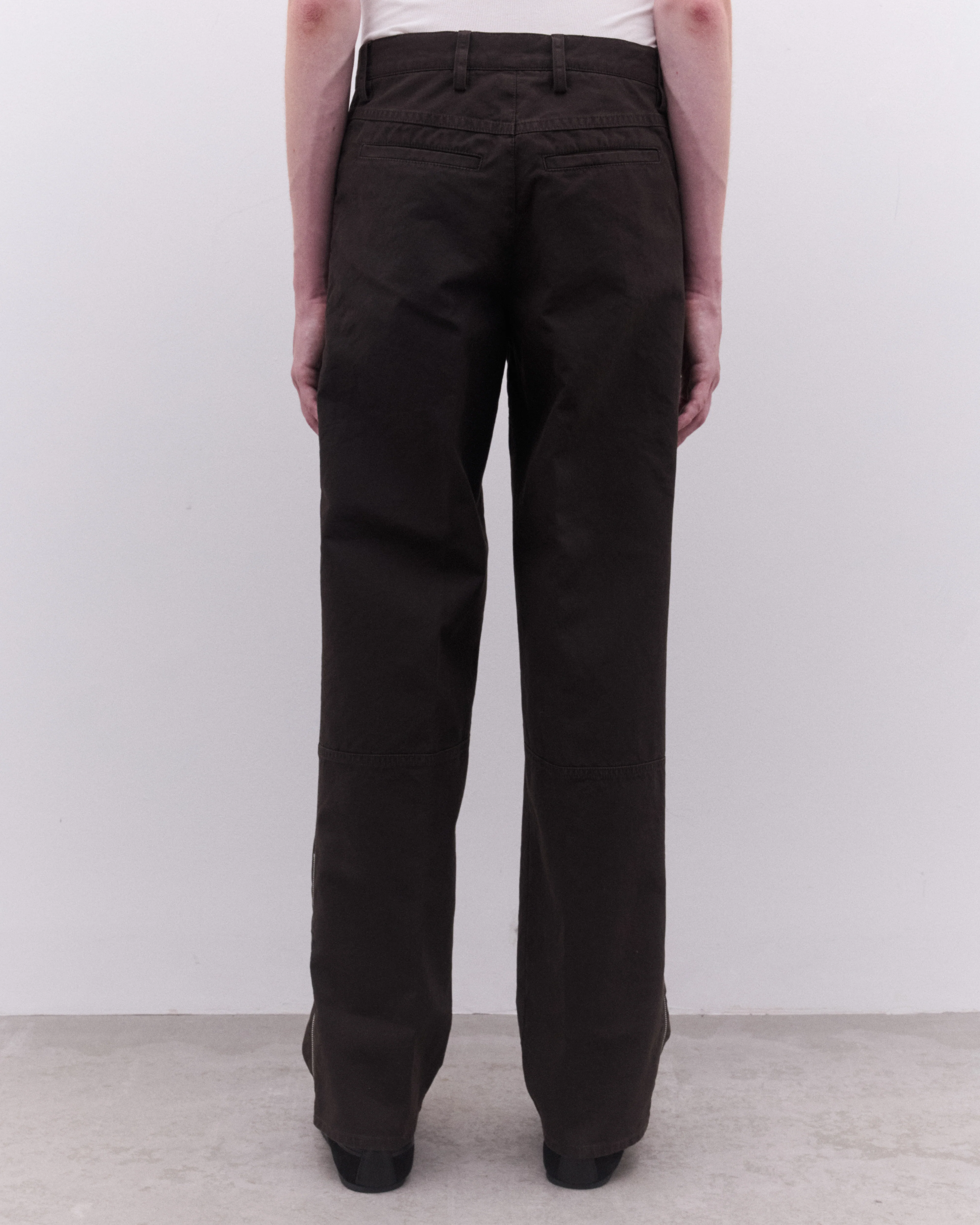 Dries Van Noten - Men’s Zip Detail Trousers - (Brown) - Image 5
