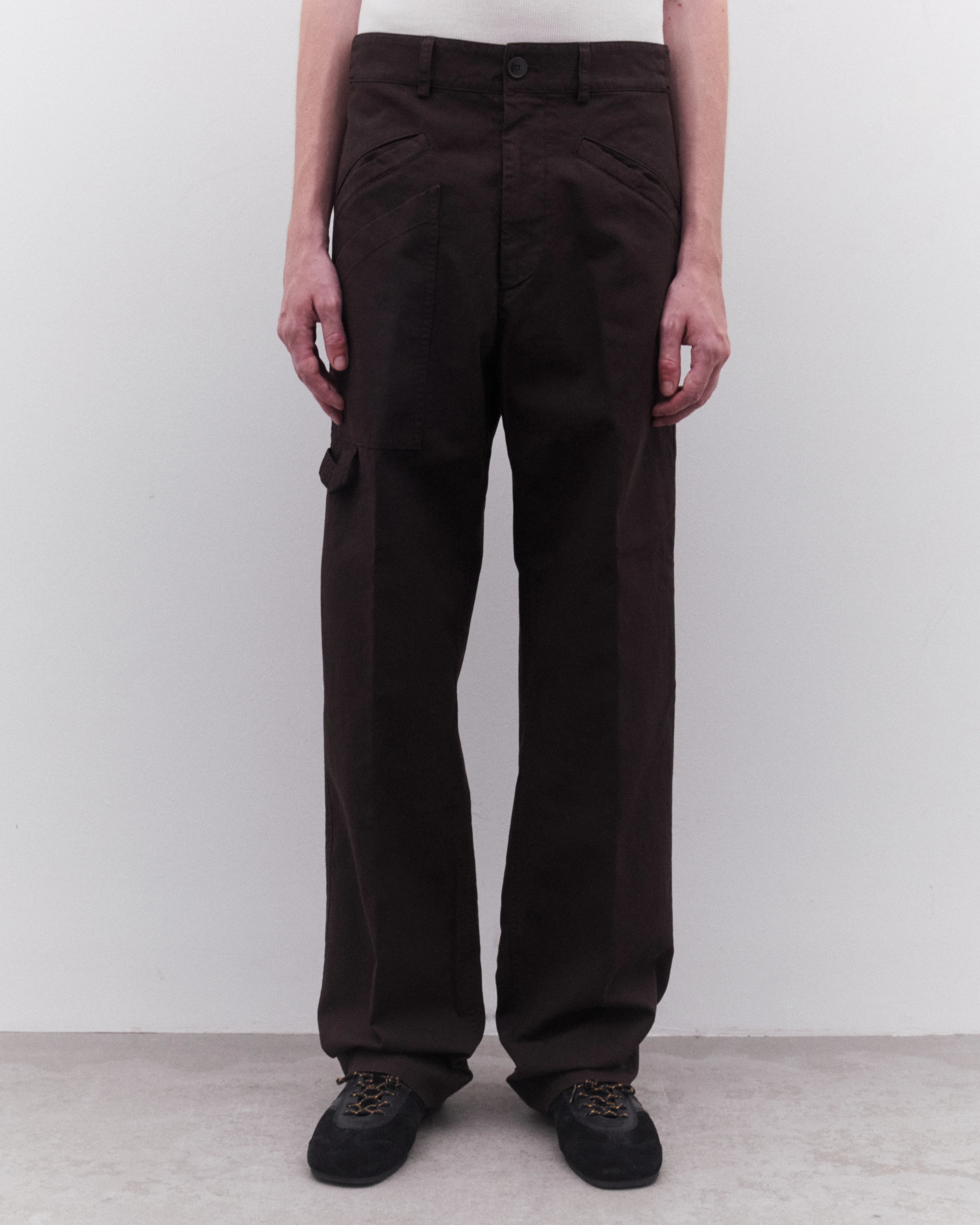 Dries Van Noten - Men’s Work Trouser - (Brown) - Image 3