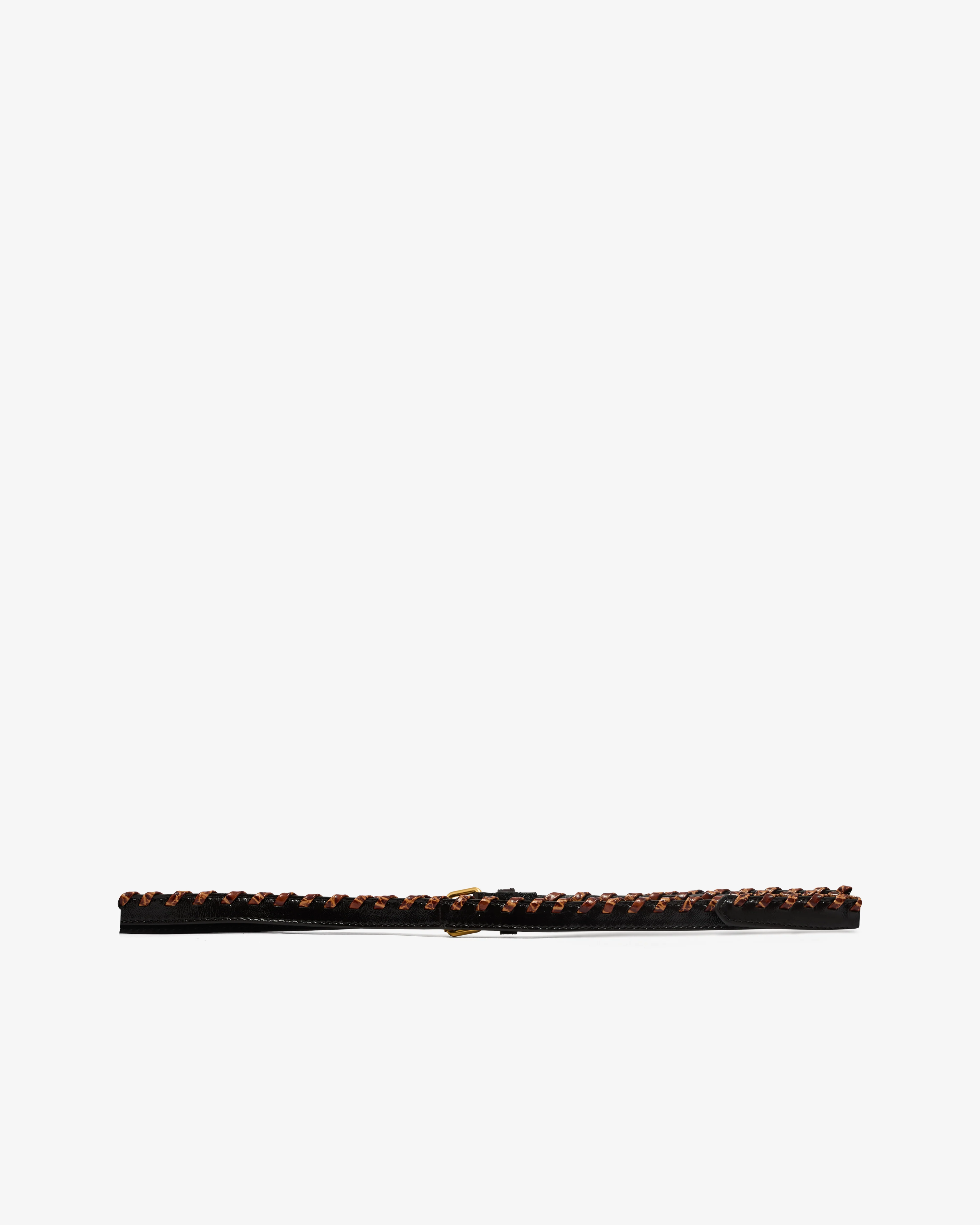 Dries Van Noten - Women’s Embellished Leather Belt - (Tan) - Image 2