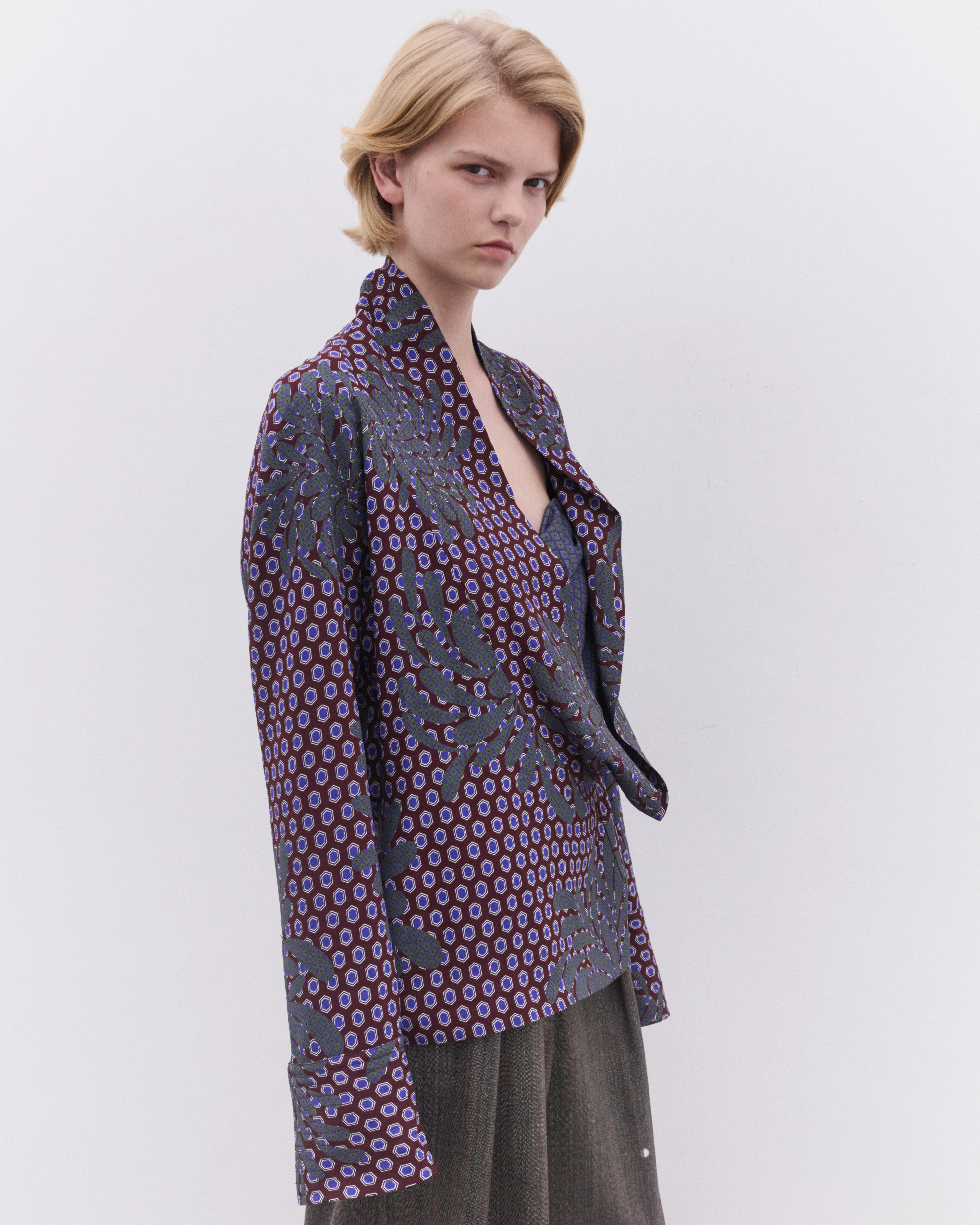 Dries Van Noten - Women’s Collarless Shirt - (Multi) - Image 4
