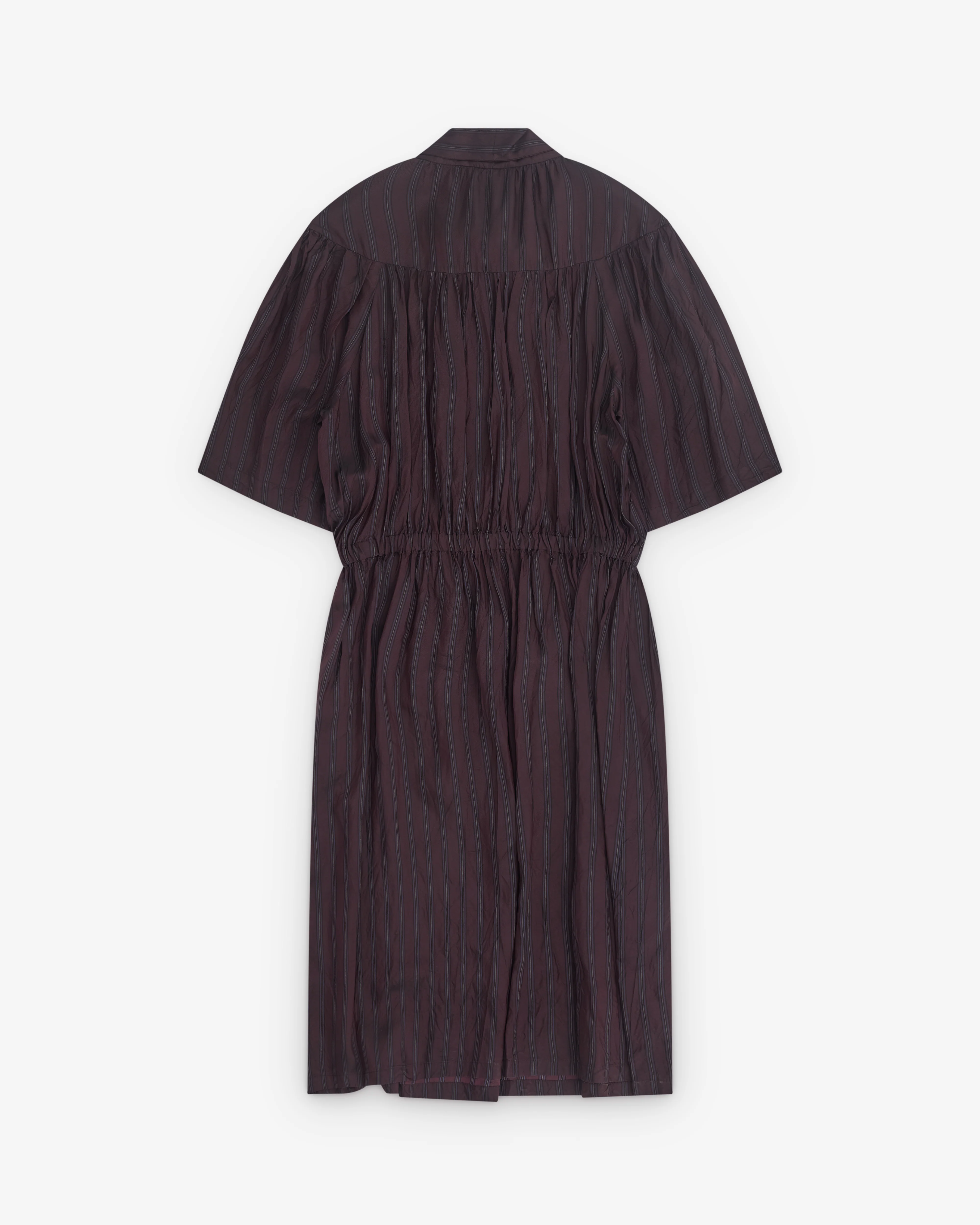 Dries Van Noten - Women’s Tie Neck Dress - (Burgundy) - Image 2