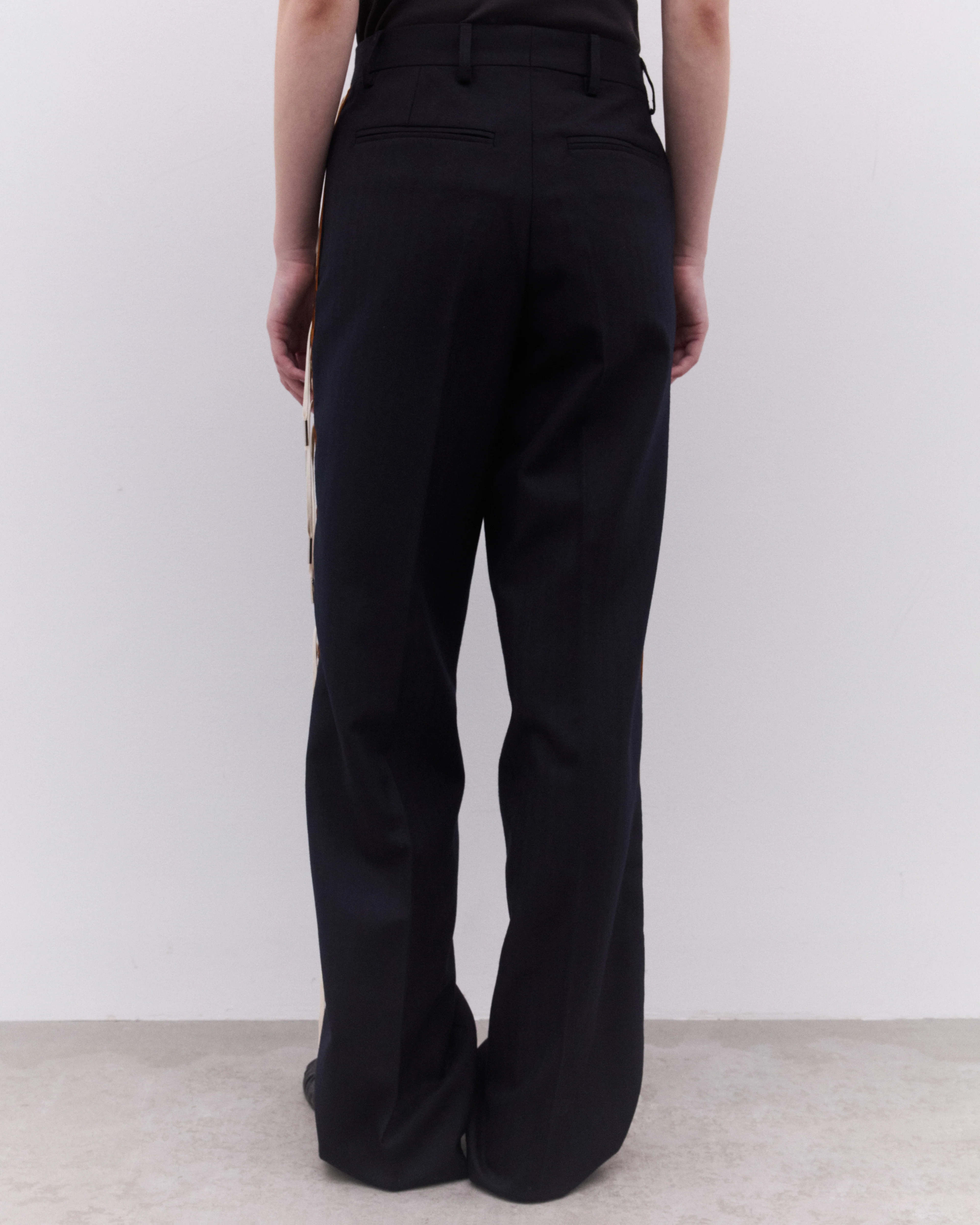 Dries Van Noten - Women’s Pleated Trousers - (Navy) - Image 5