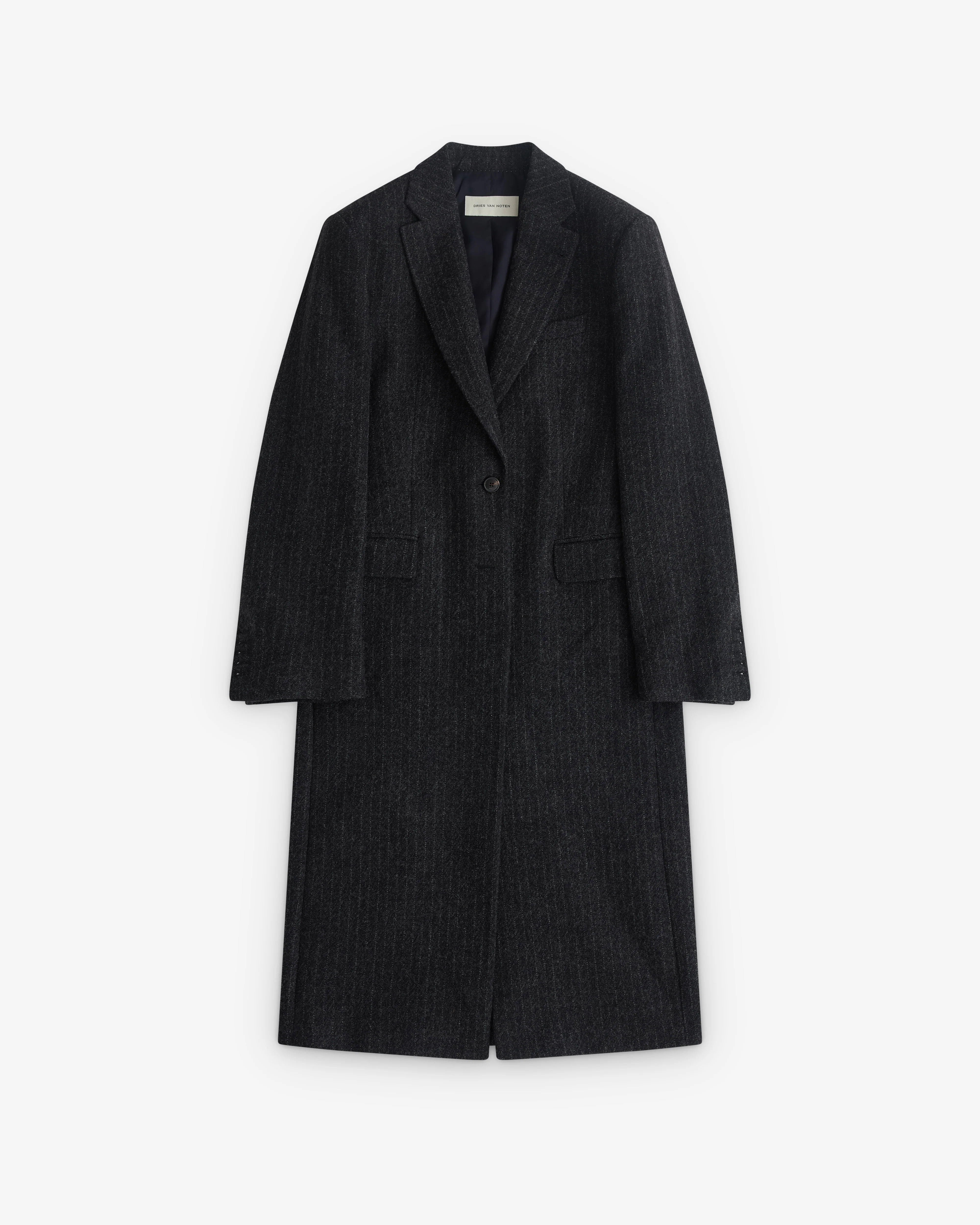 Dries Van Noten - Women’s Pinstripe Coat - (Dark Grey)