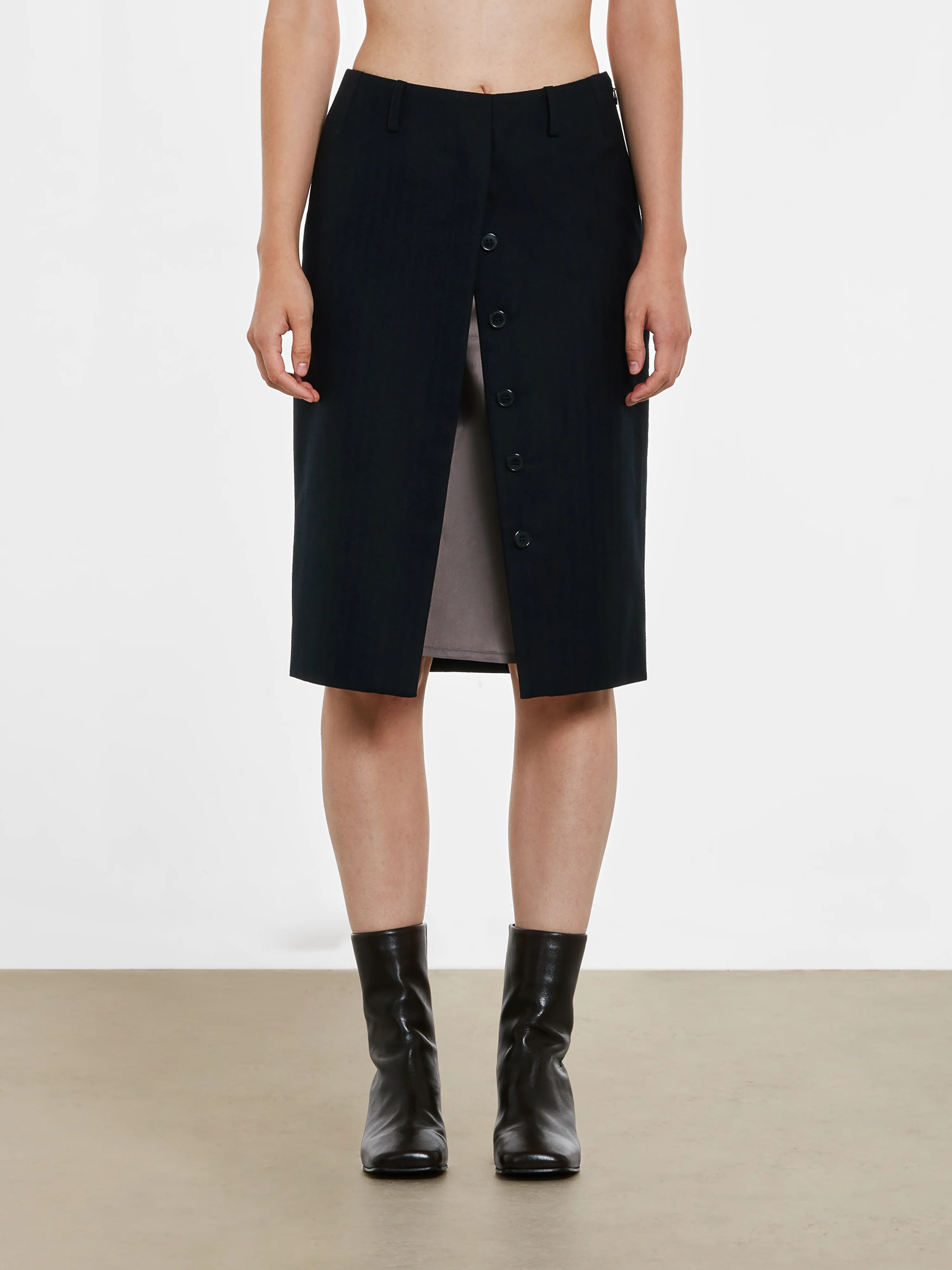 Dries Van Noten - Women’s Pencil Skirt - (Navy) - Image 2