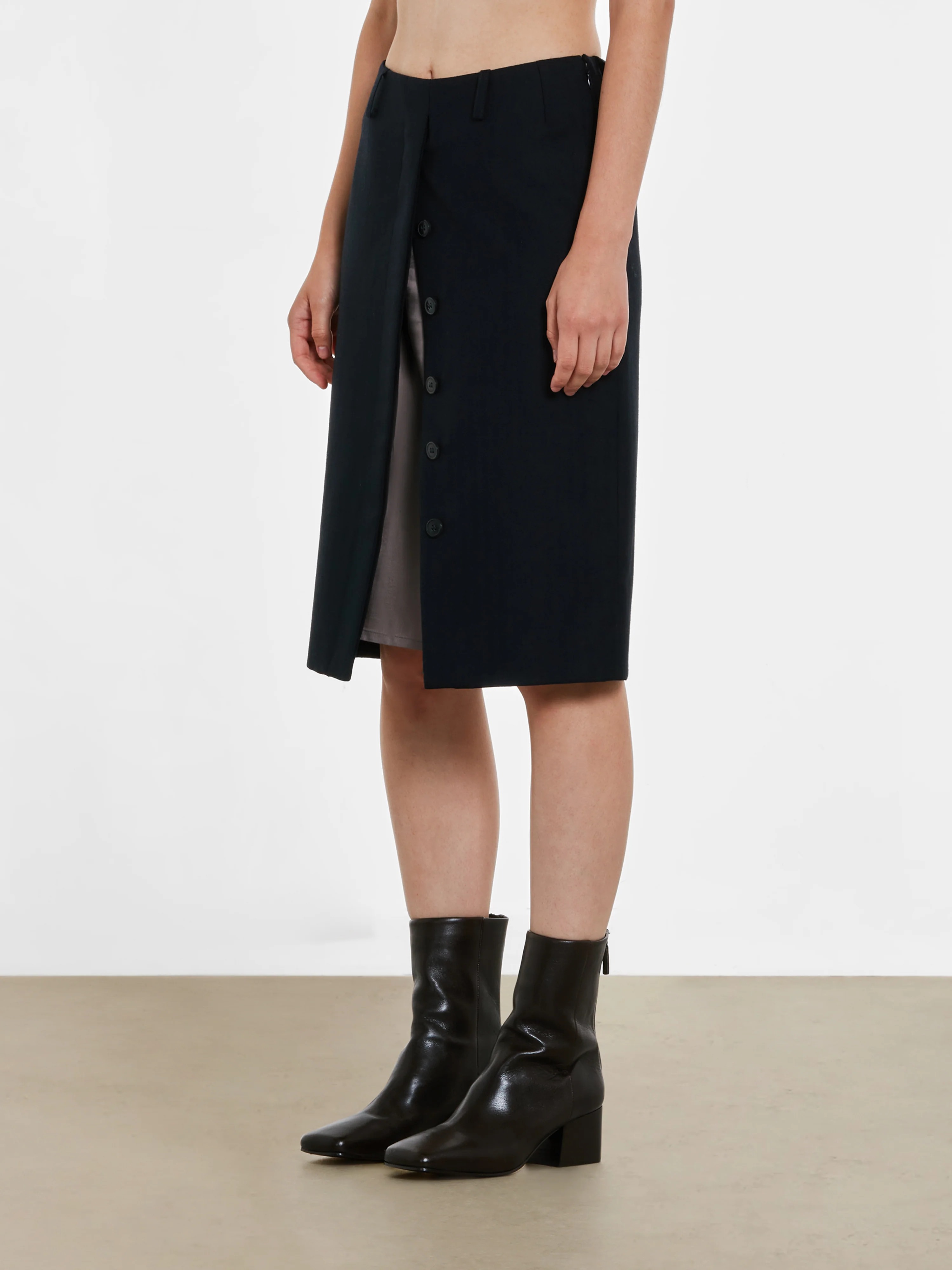 Dries Van Noten - Women’s Pencil Skirt - (Navy) - Image 3