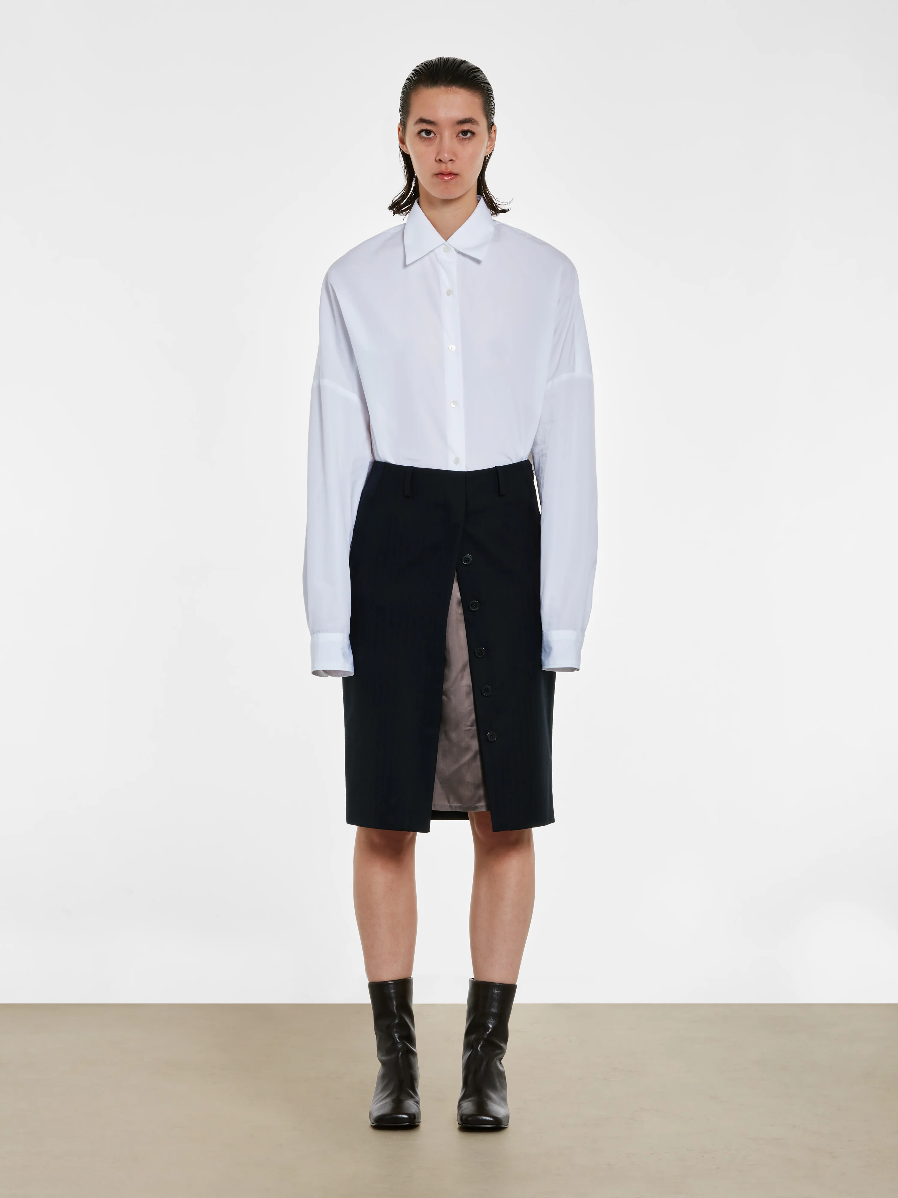 Dries Van Noten - Women’s Pencil Skirt - (Navy) - Image 5