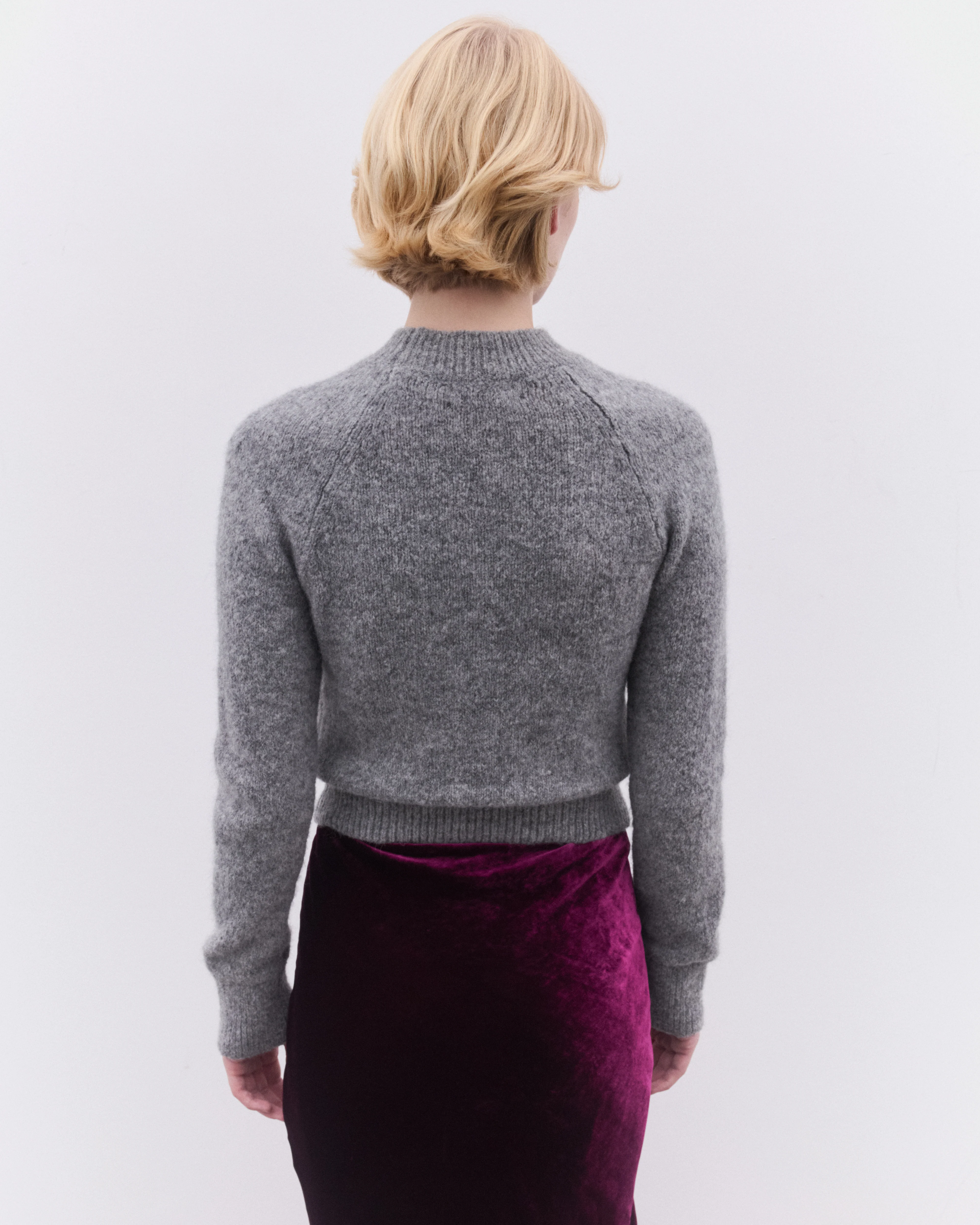 Dries Van Noten - Women’s Fitted Sweater - (Mid Grey) - Image 5