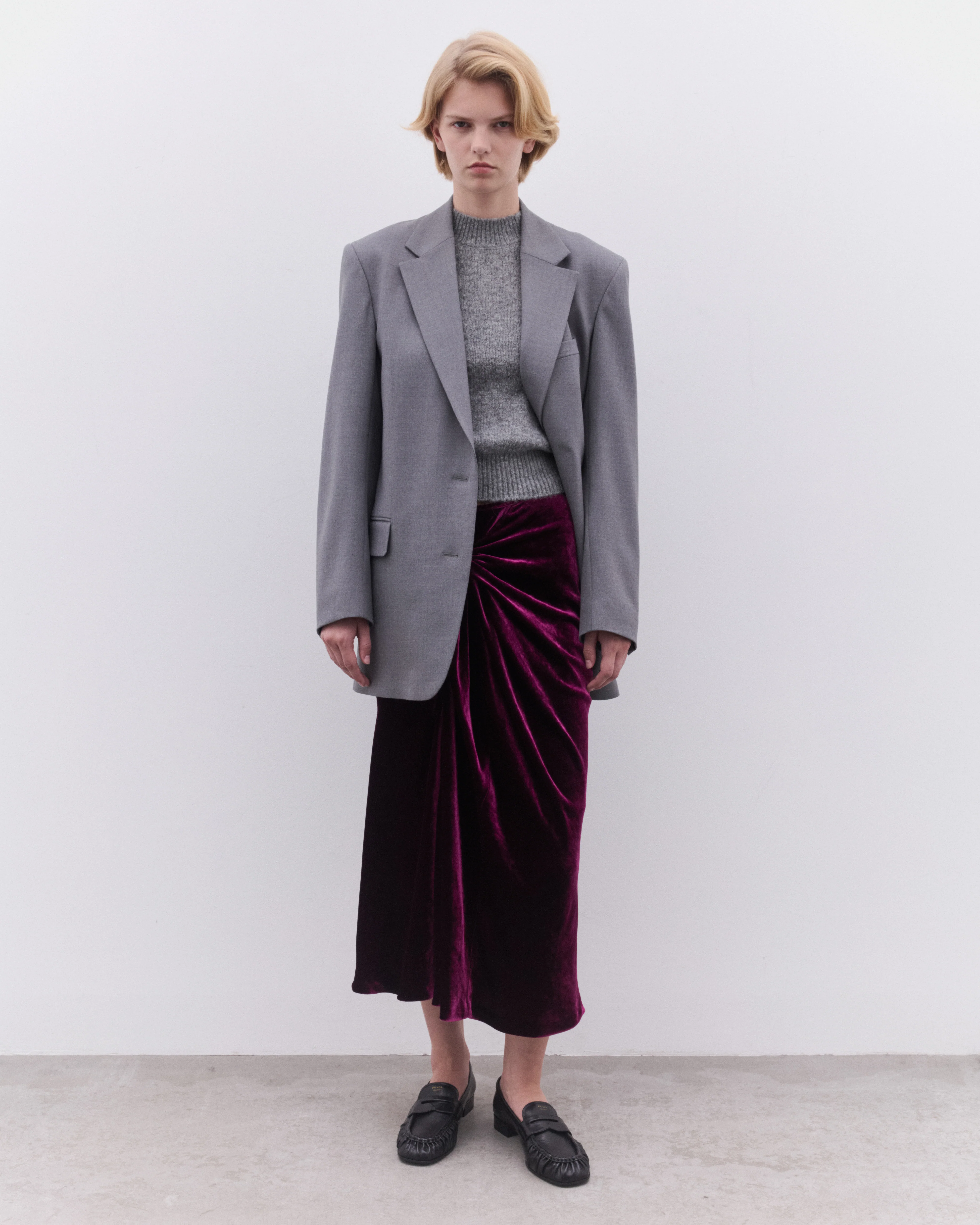 Dries Van Noten - Women’s Fitted Sweater - (Mid Grey) - Image 6
