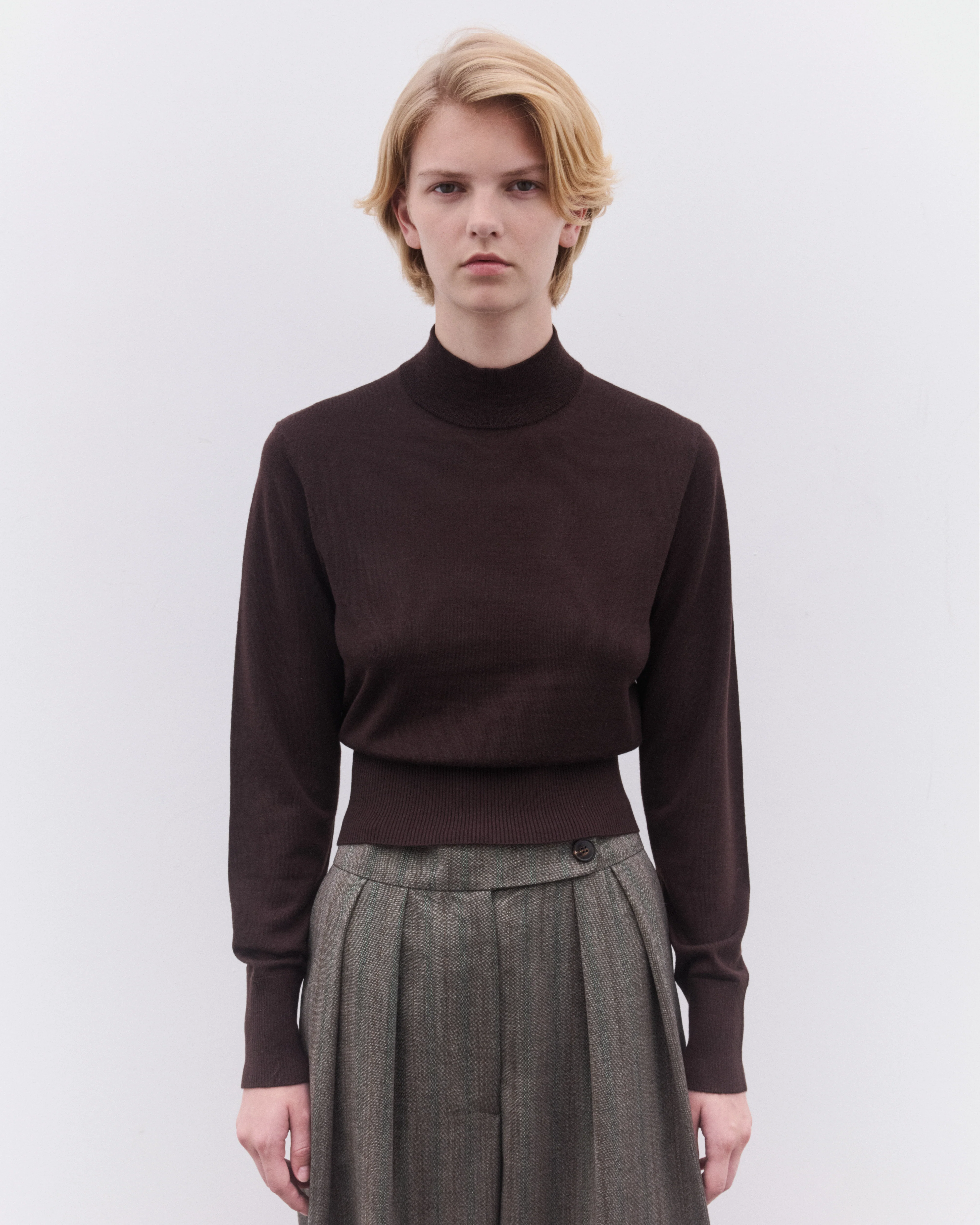Dries Van Noten - Women’s Merino Wool Sweater - (Dark Brown) - Image 3