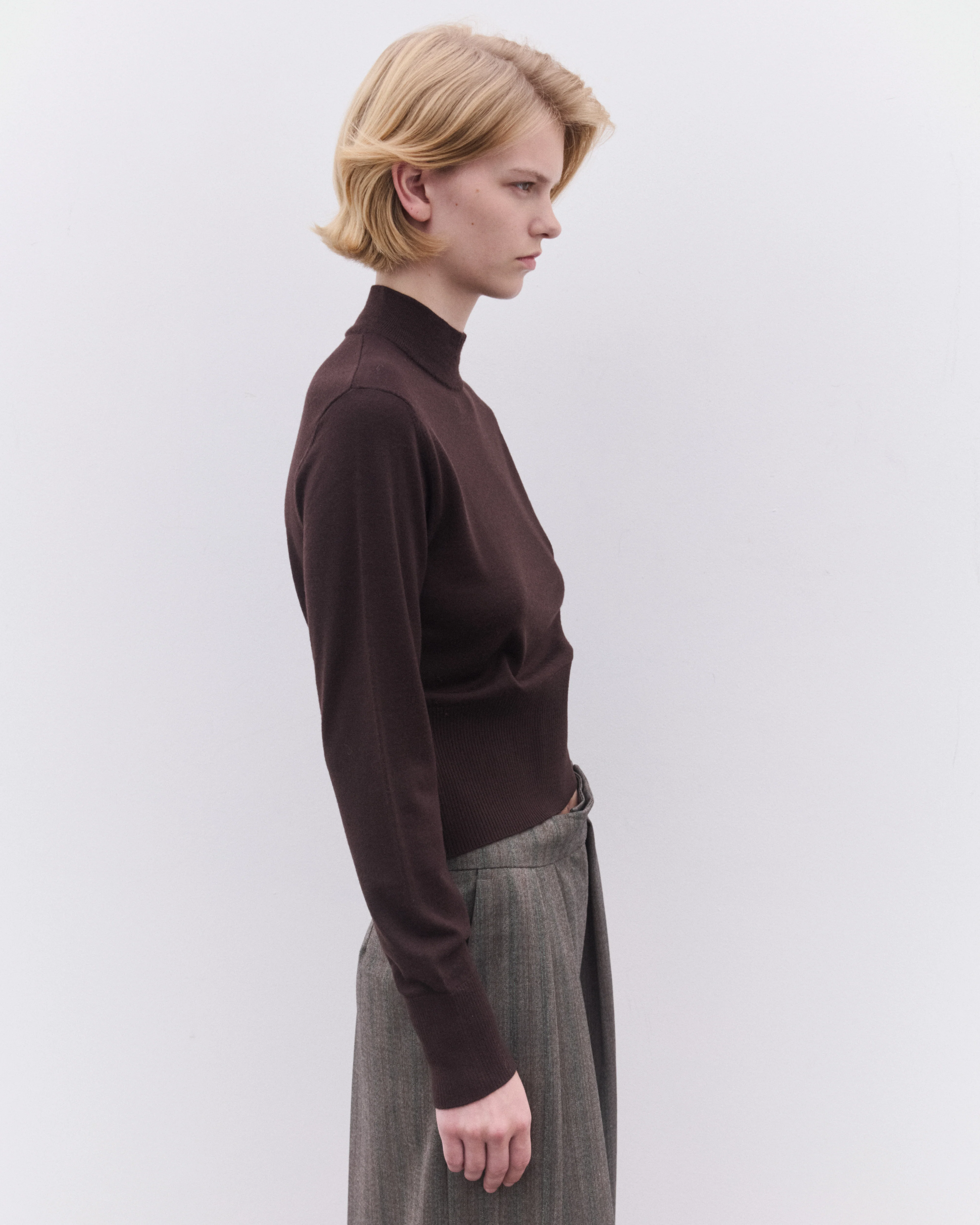 Dries Van Noten - Women’s Merino Wool Sweater - (Dark Brown) - Image 4