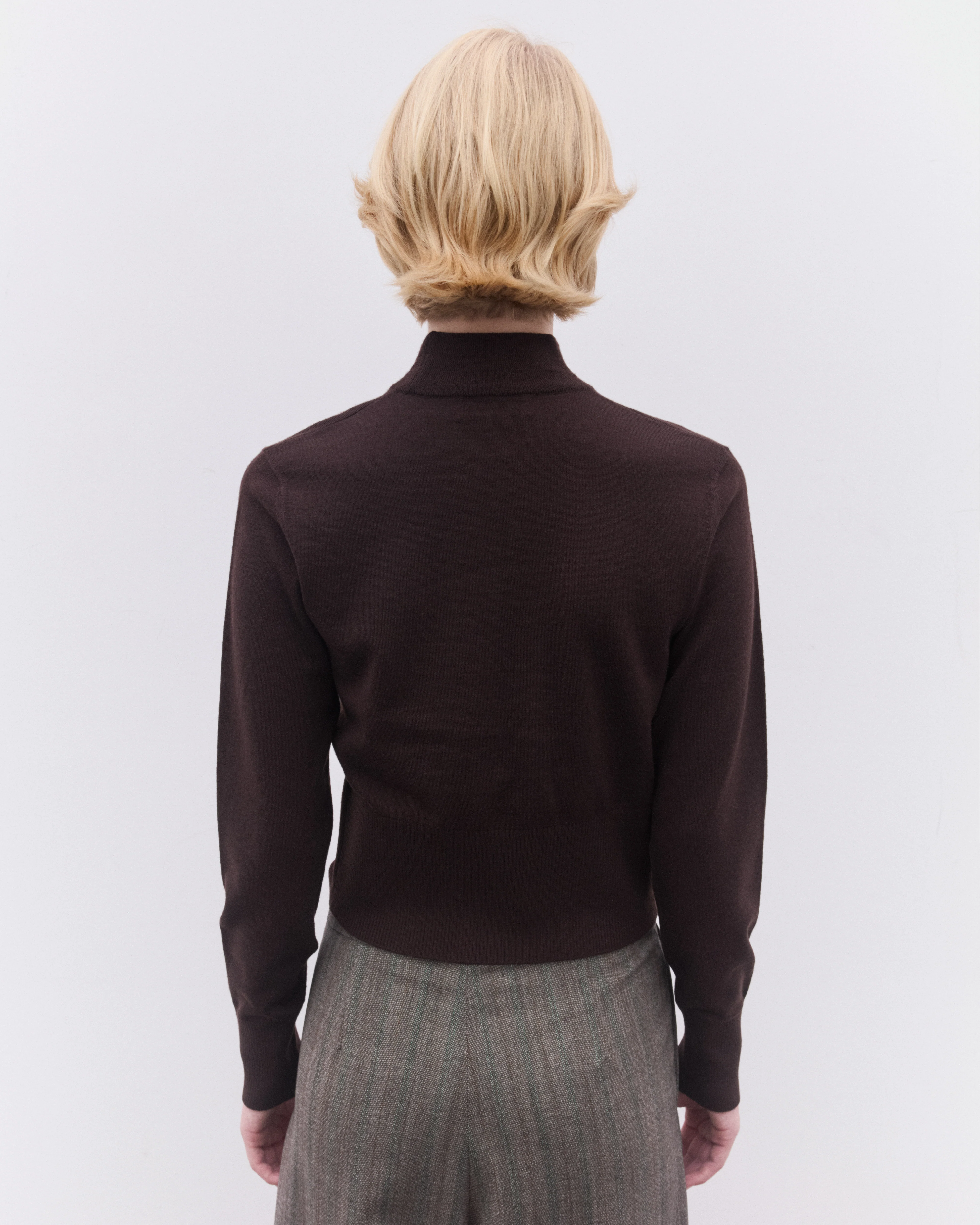 Dries Van Noten - Women’s Merino Wool Sweater - (Dark Brown) - Image 5