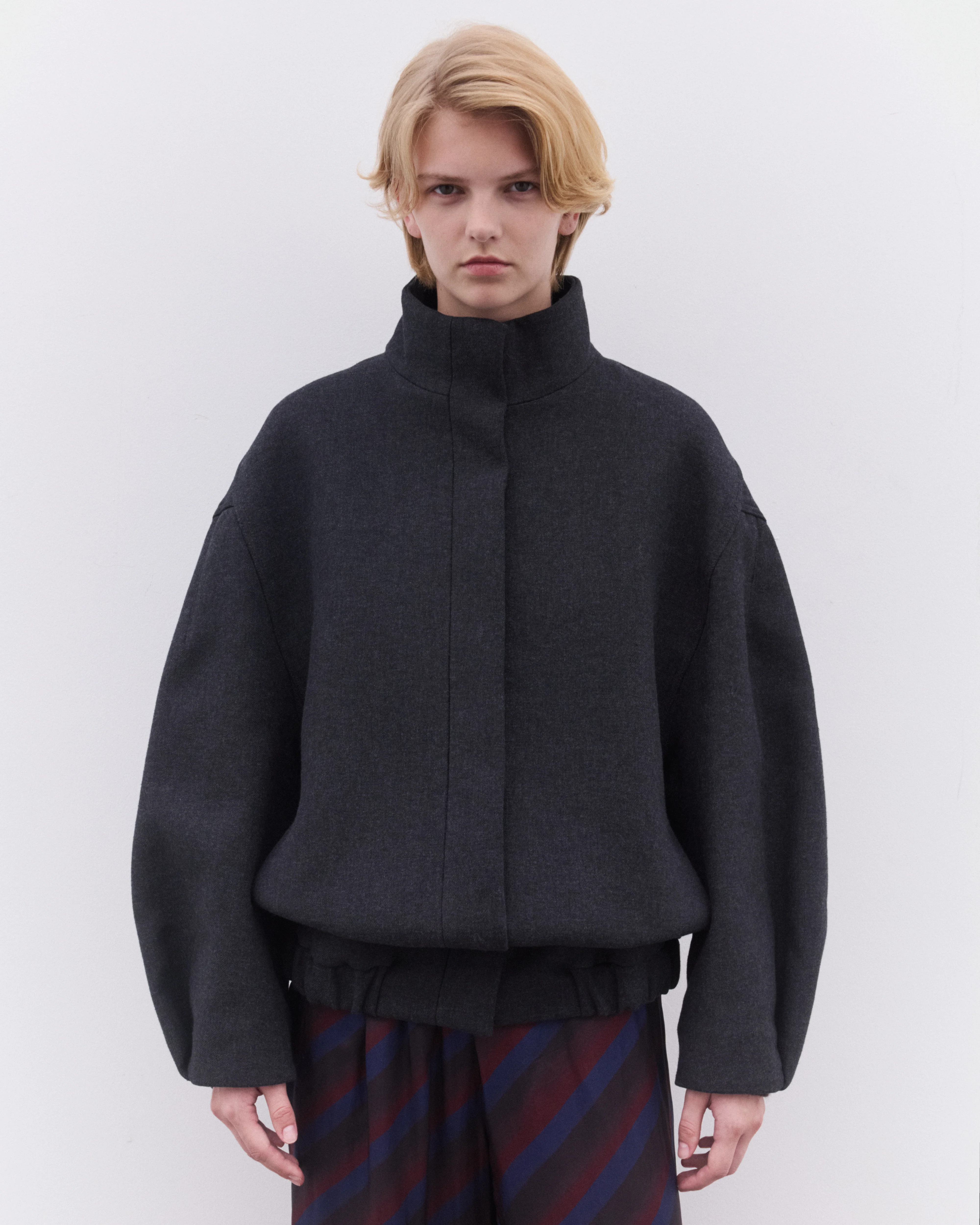 Dries Van Noten - Women’s Loose Fit Jacket - (Charcoal) - Image 3