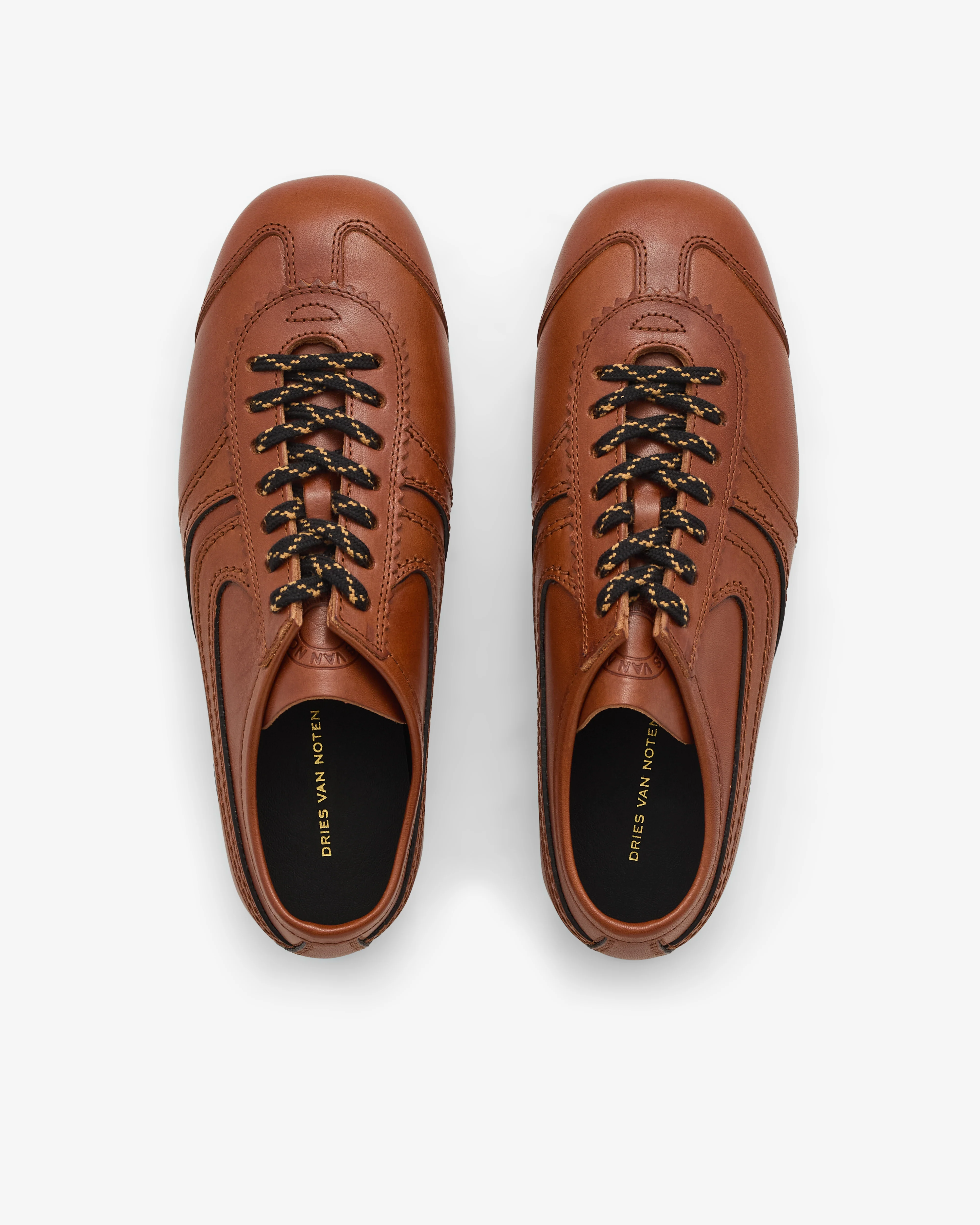 Dries Van Noten - Women’s Leather Sneakers - (Tan) - Image 5