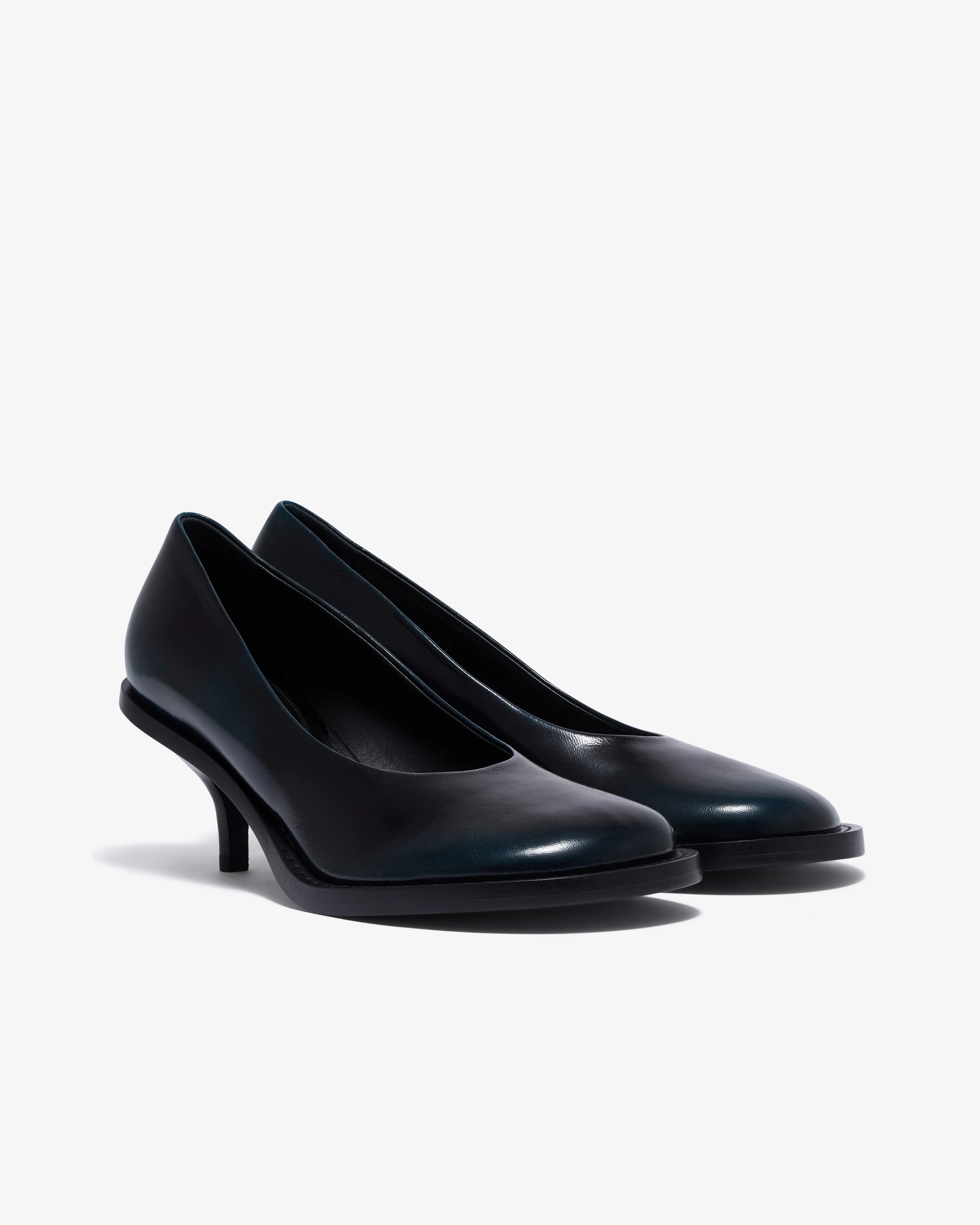 Dries Van Noten - Women’s Leather Pumps - (Turquoise) - Image 3