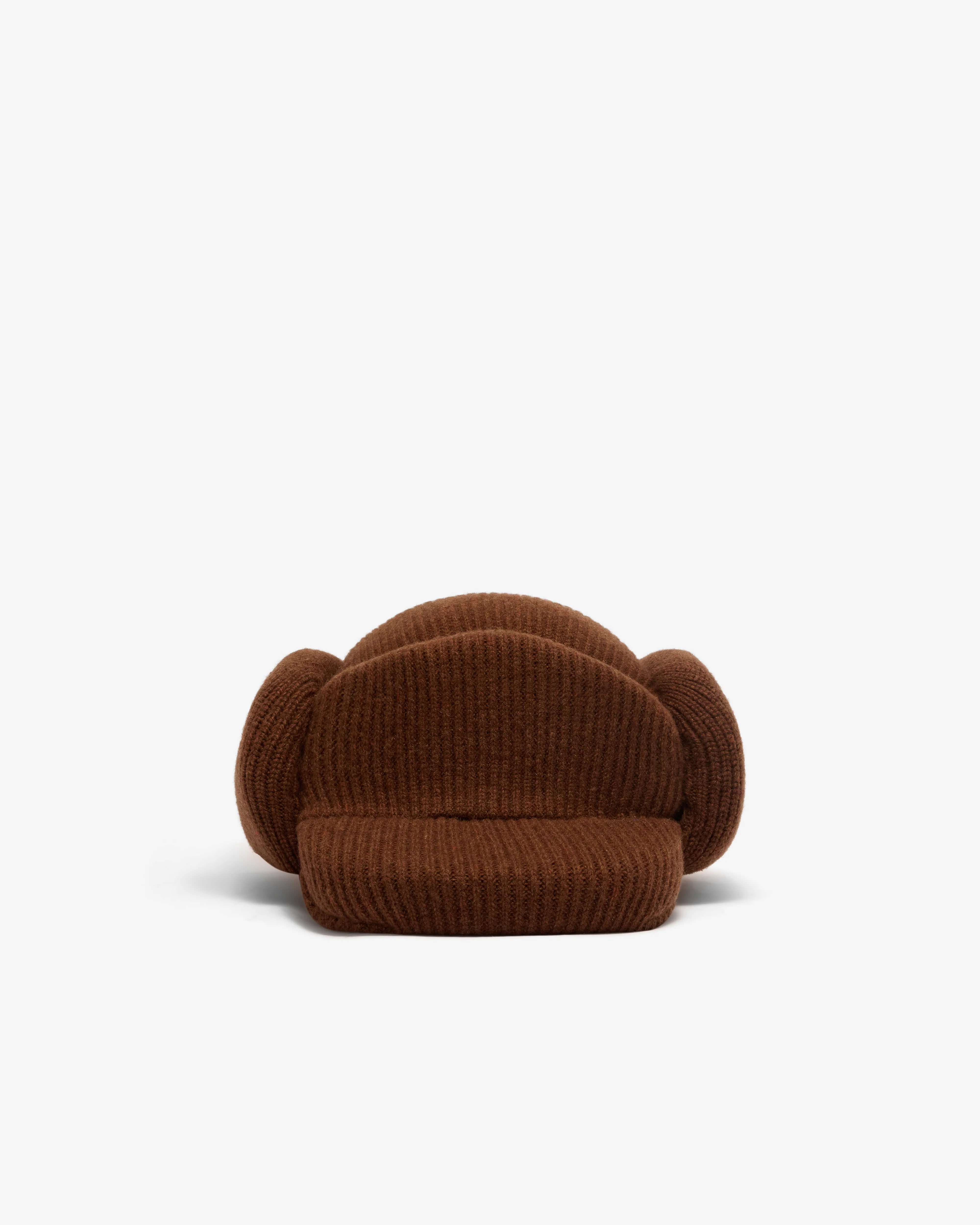 Duran Lantink - Women’s Padded Knitted Wool Cap - (Brown)