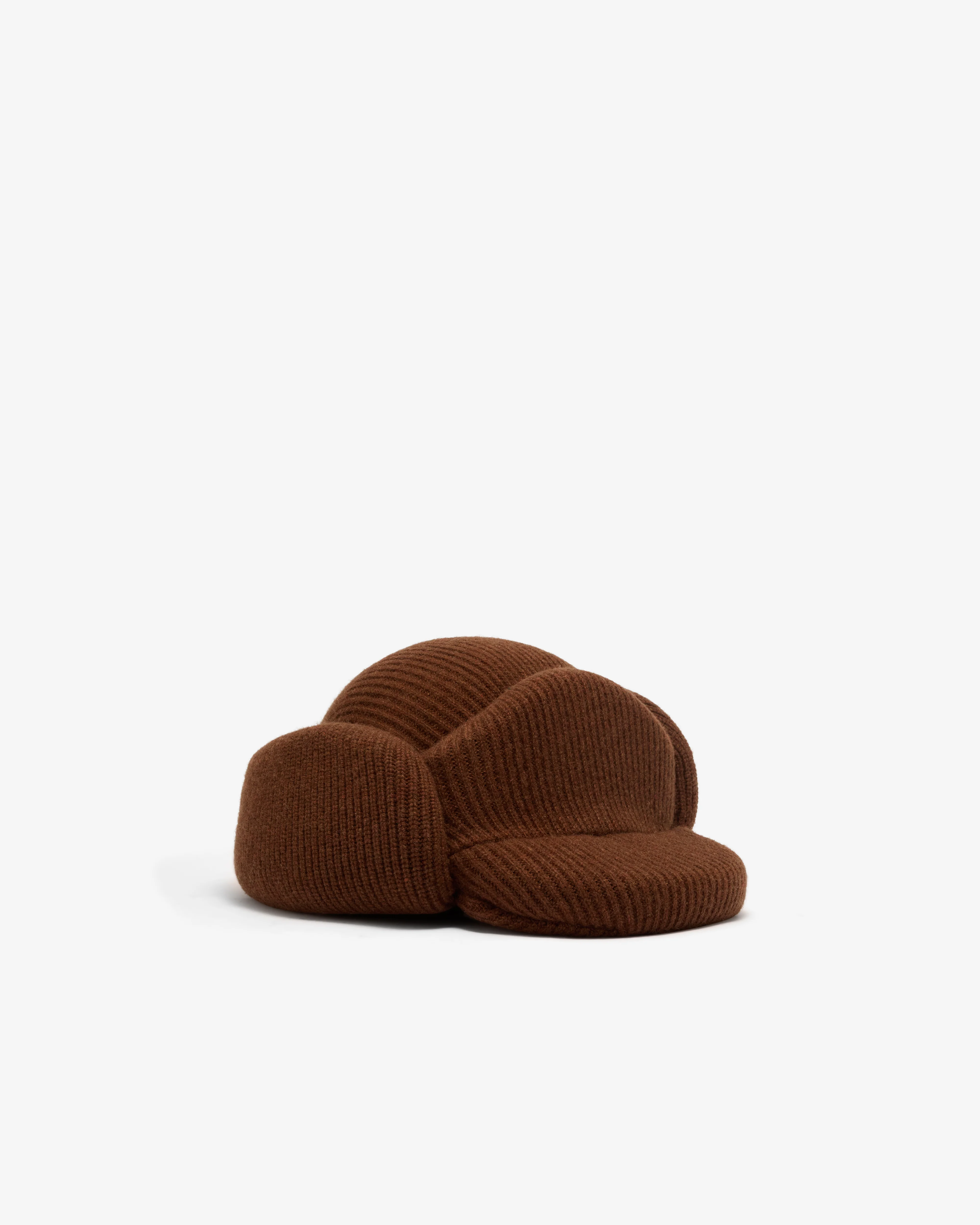 Duran Lantink - Women’s Padded Knitted Wool Cap - (Brown) - Image 2