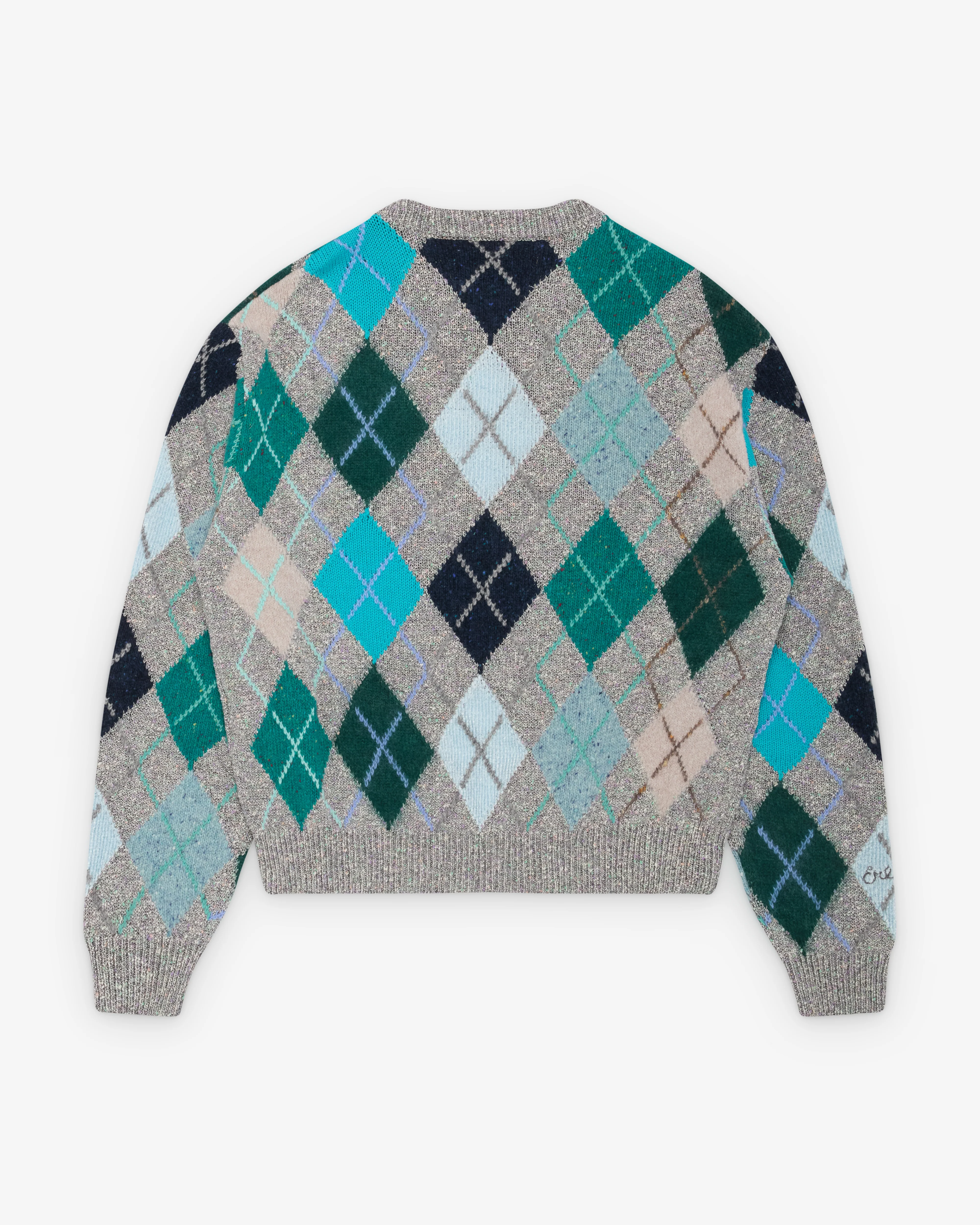 Erl - Men's Argyle Sweater - (Multi) - Image 2