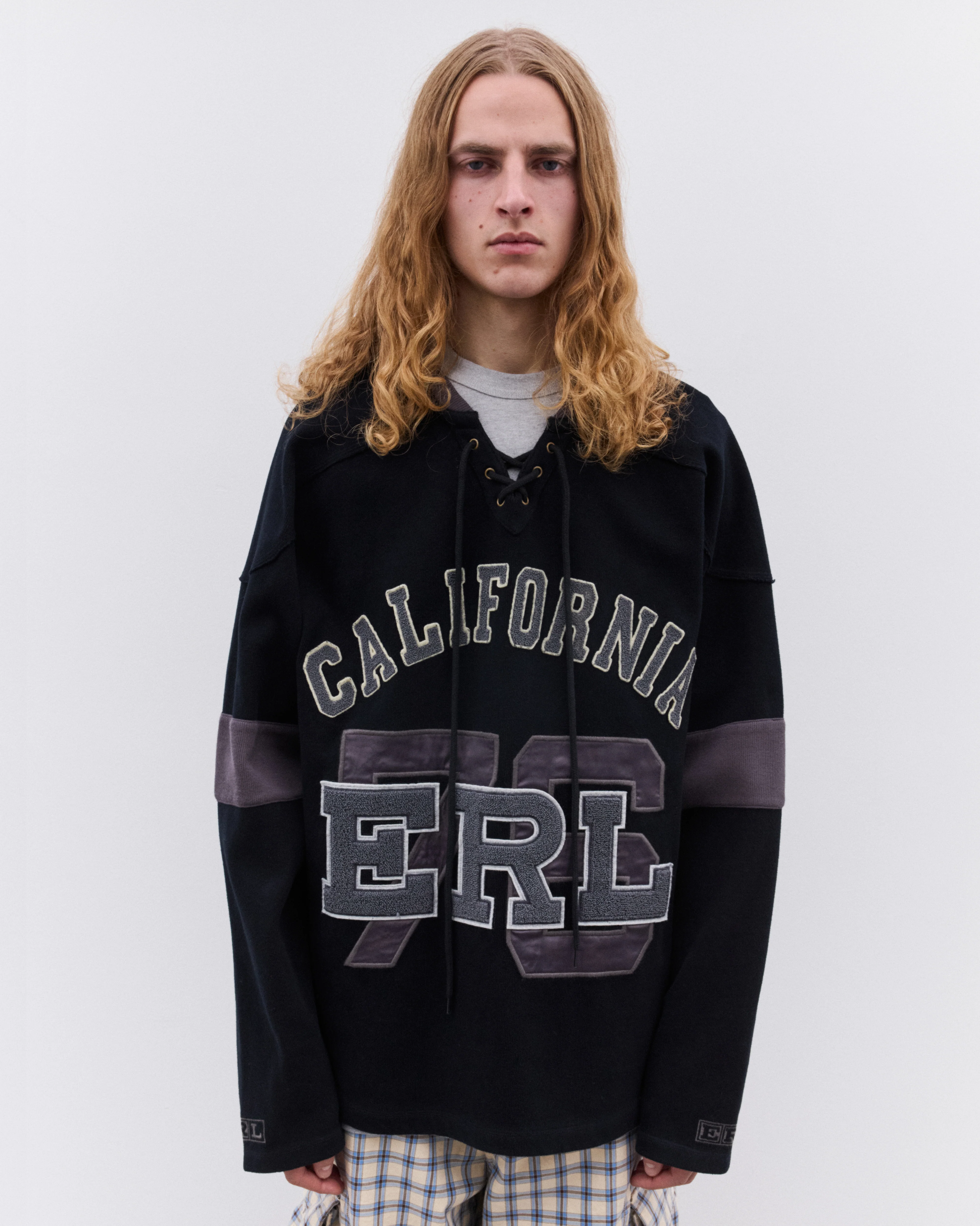 Erl - Laced Hockey Jersey - (Black) - Image 3