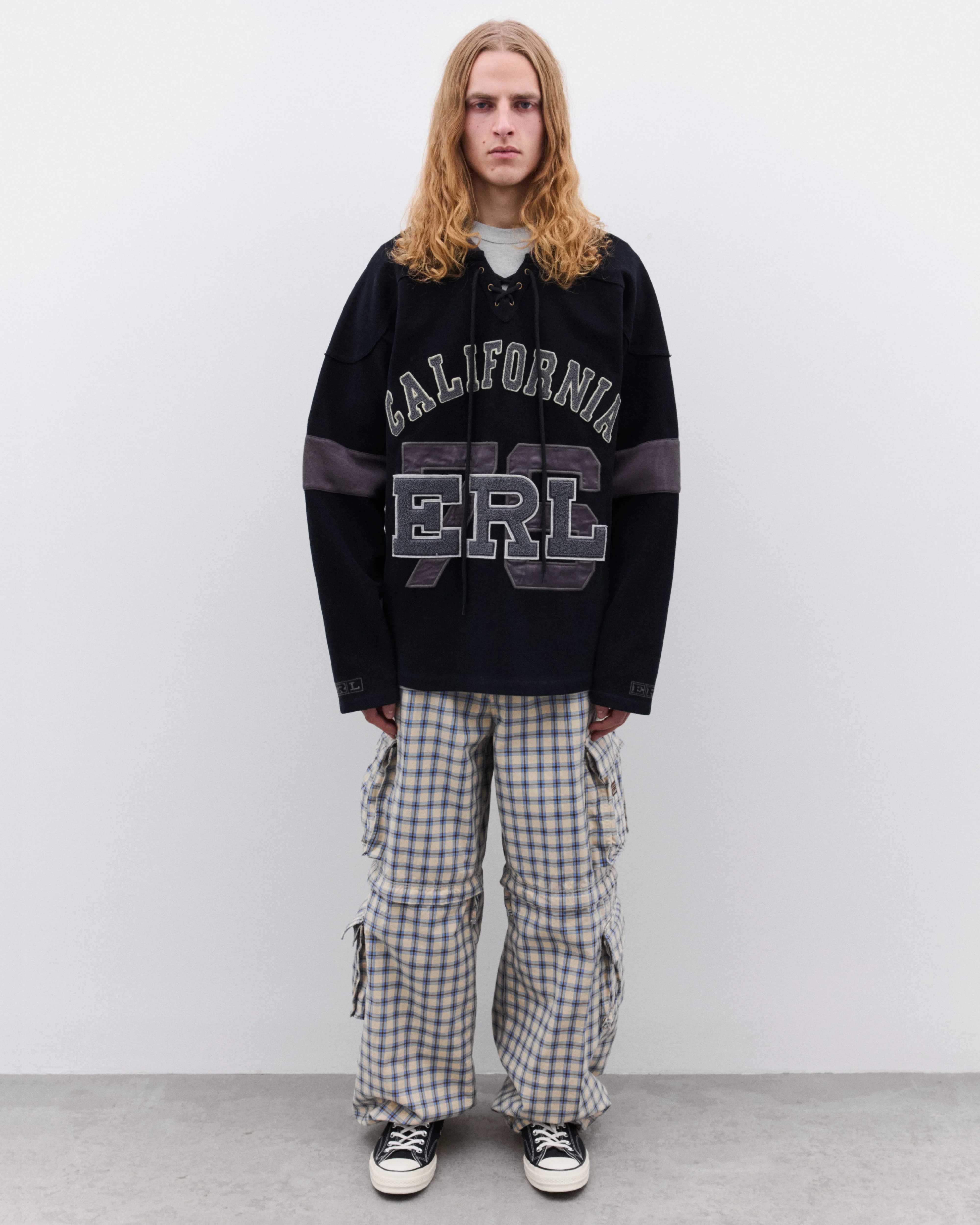 Erl - Laced Hockey Jersey - (Black) - Image 6