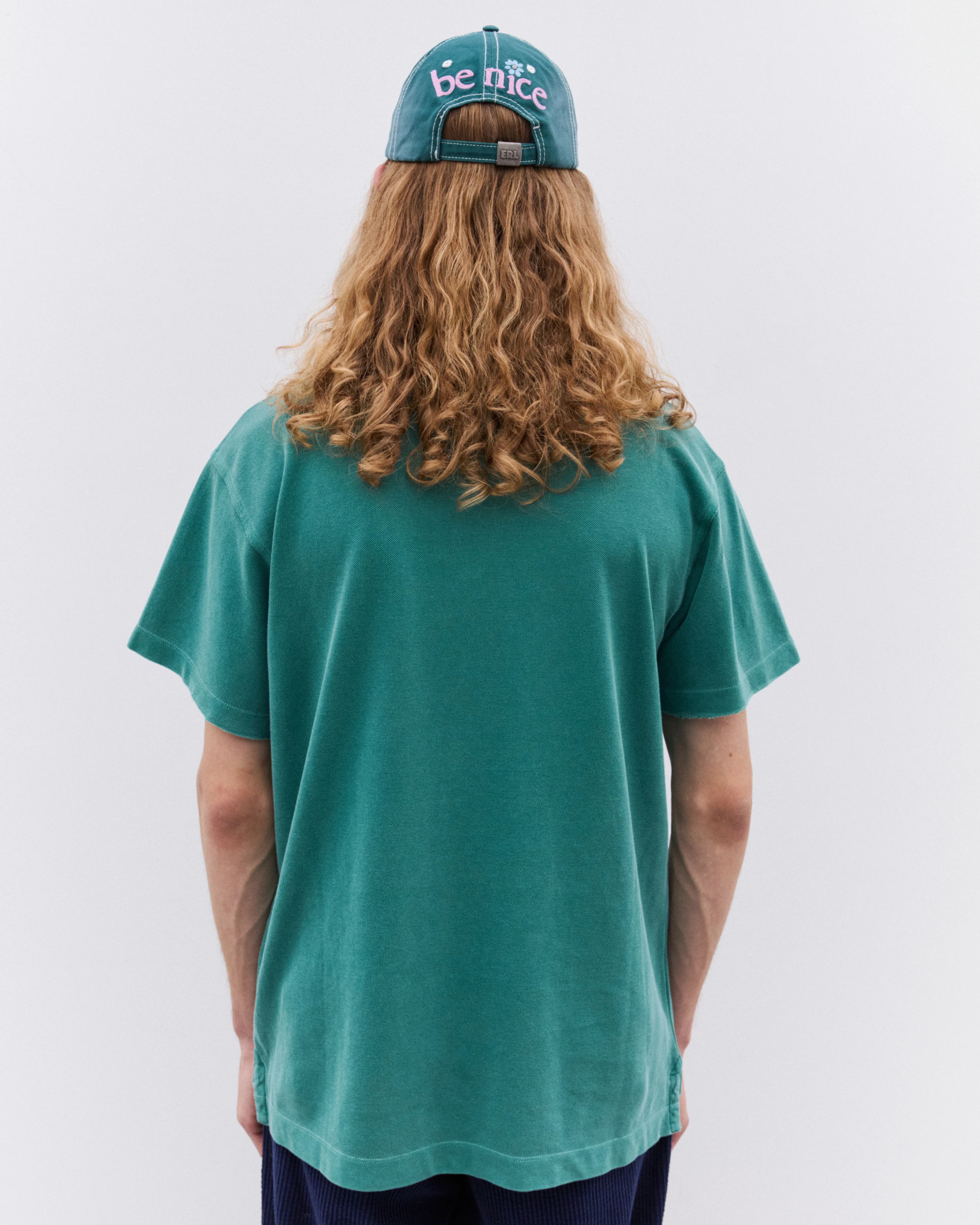 Erl - Polo T-Shirt - (Green) - Image 5