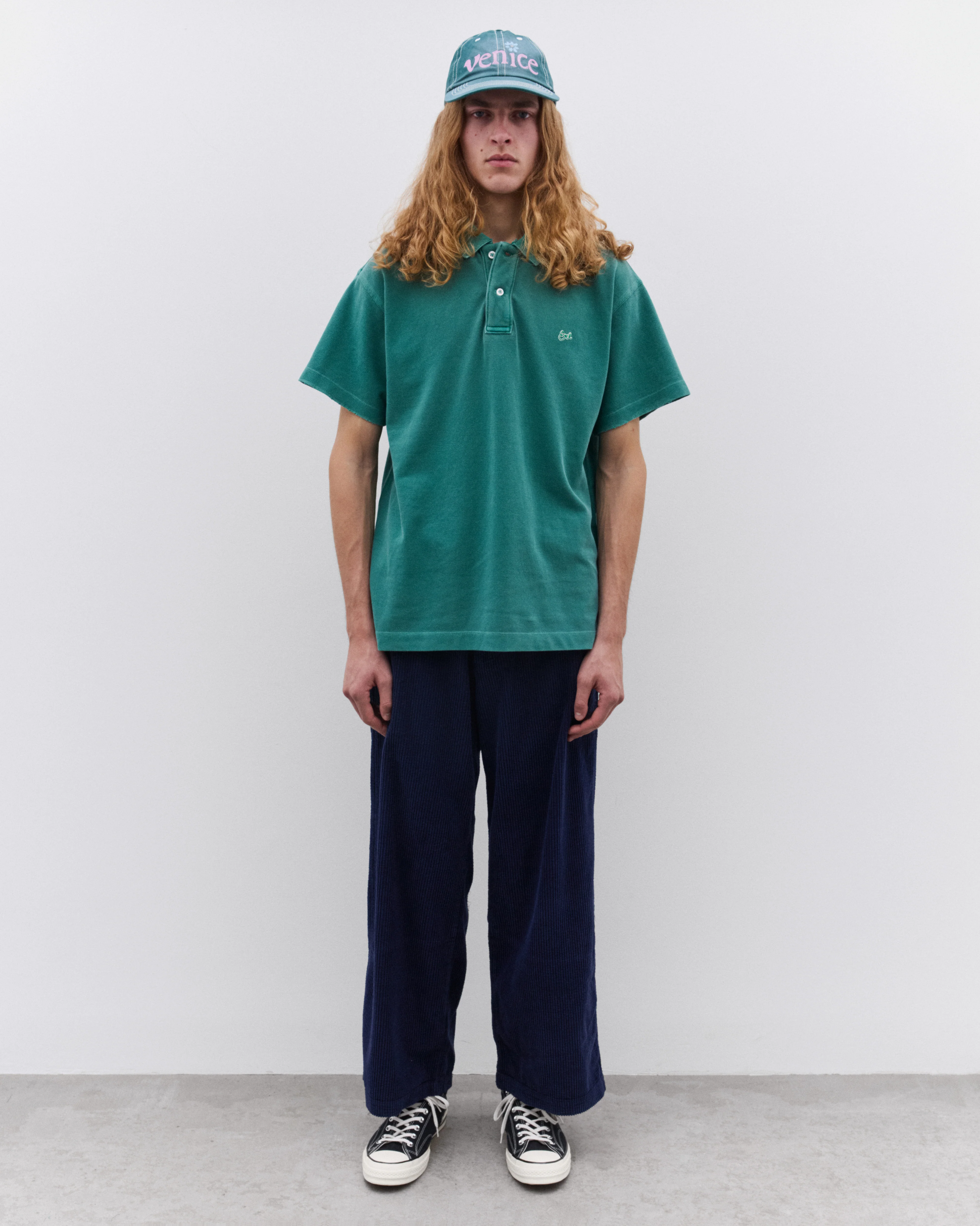 Erl - Polo T-Shirt - (Green) - Image 6