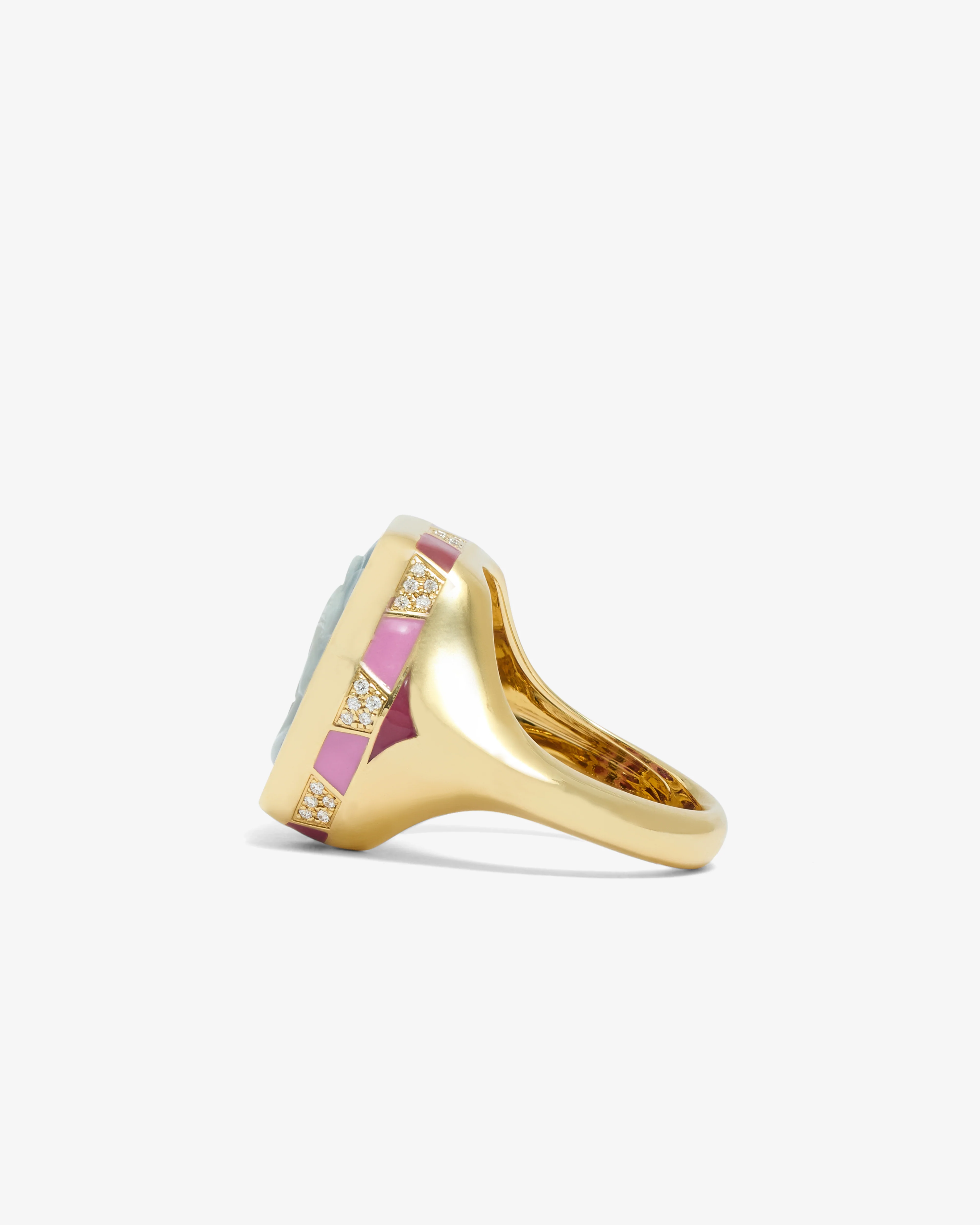 Francesca Villa - Got Bug Pink Ring - (Yellow Gold) - Image 3
