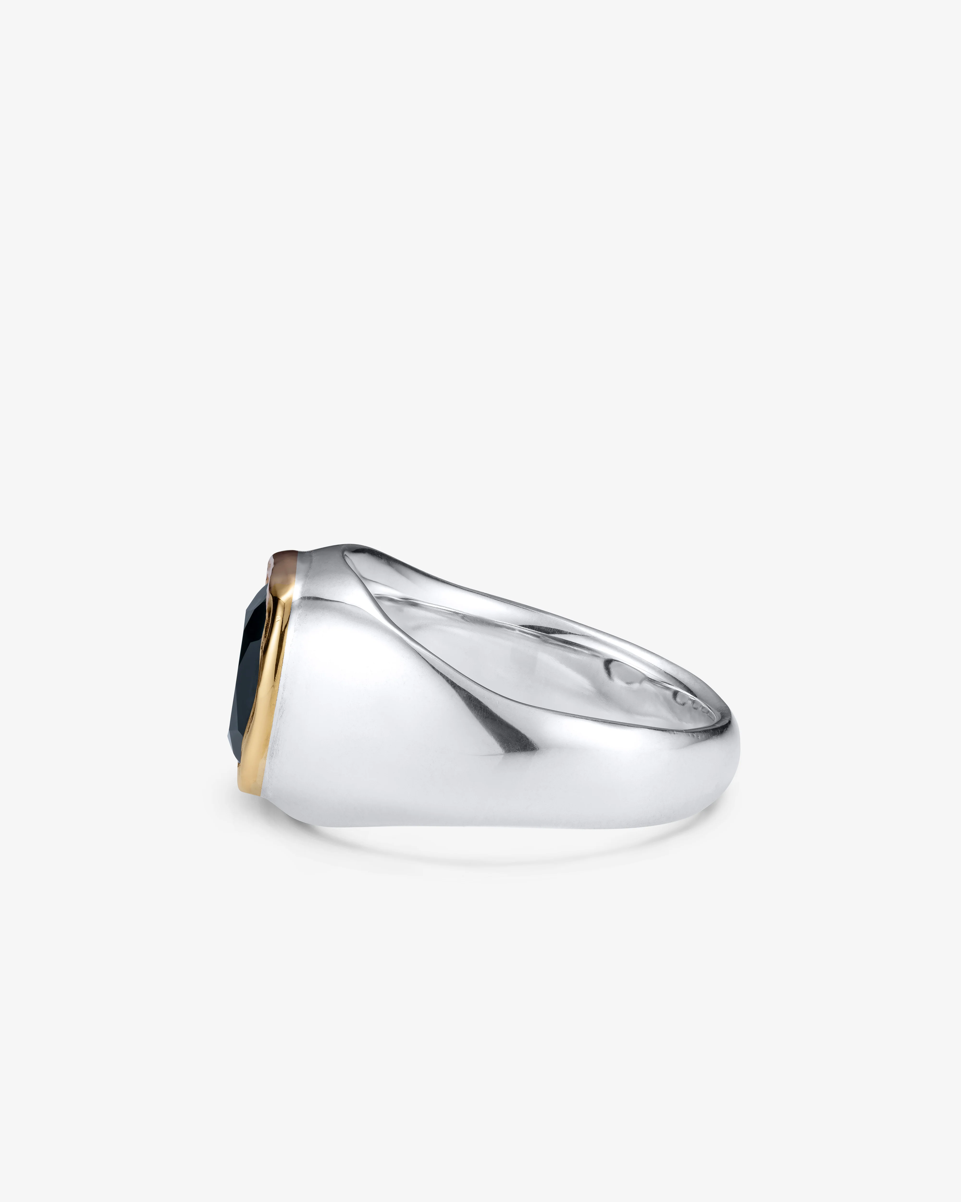 Frederick Grove - Cushion London Blue Topaz Ring - (Sterling Silver, Yellow Gold) - Image 2