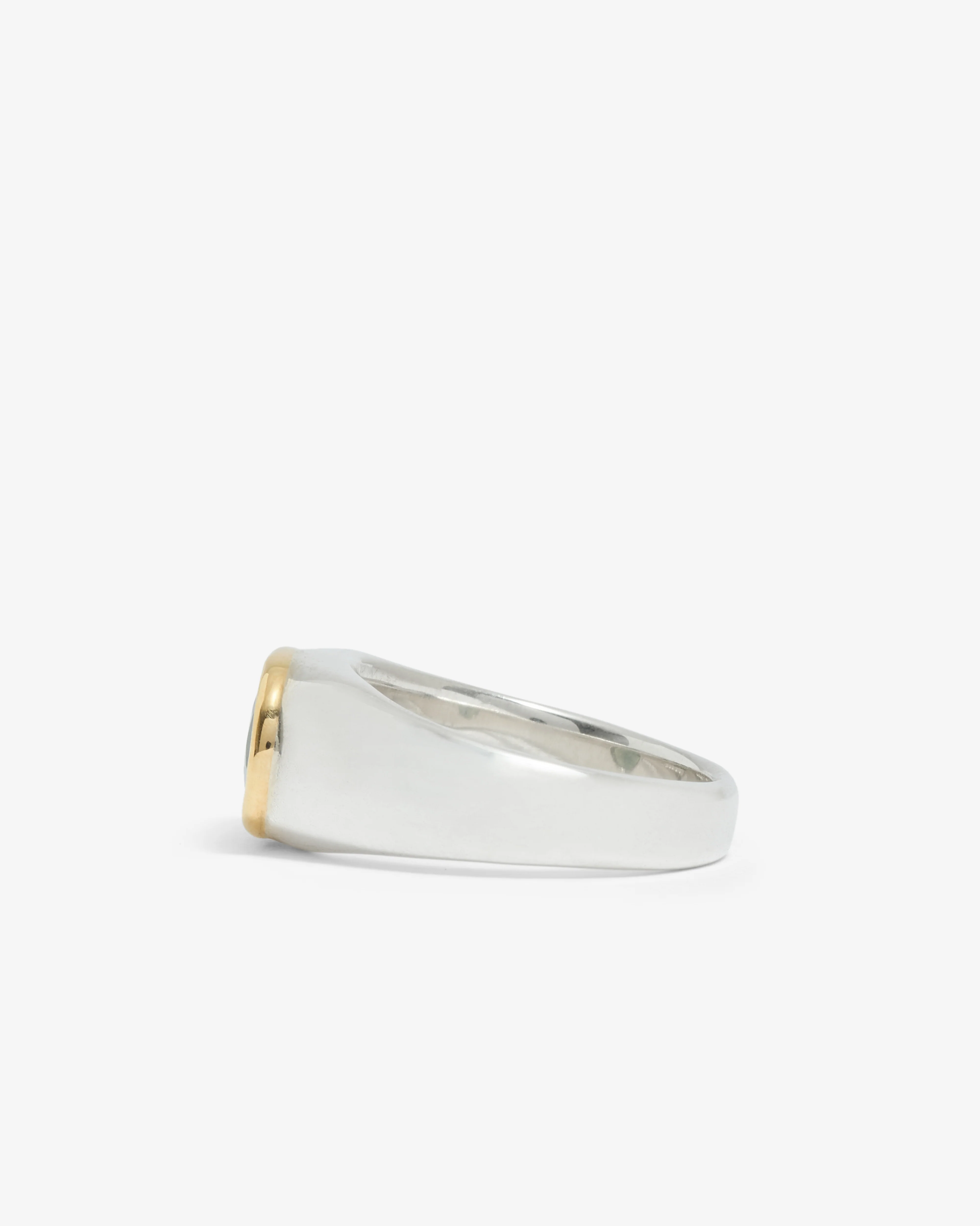 Frederick Grove - Green And Blue Sapphire Cushion Ring - (Silver) - Image 2