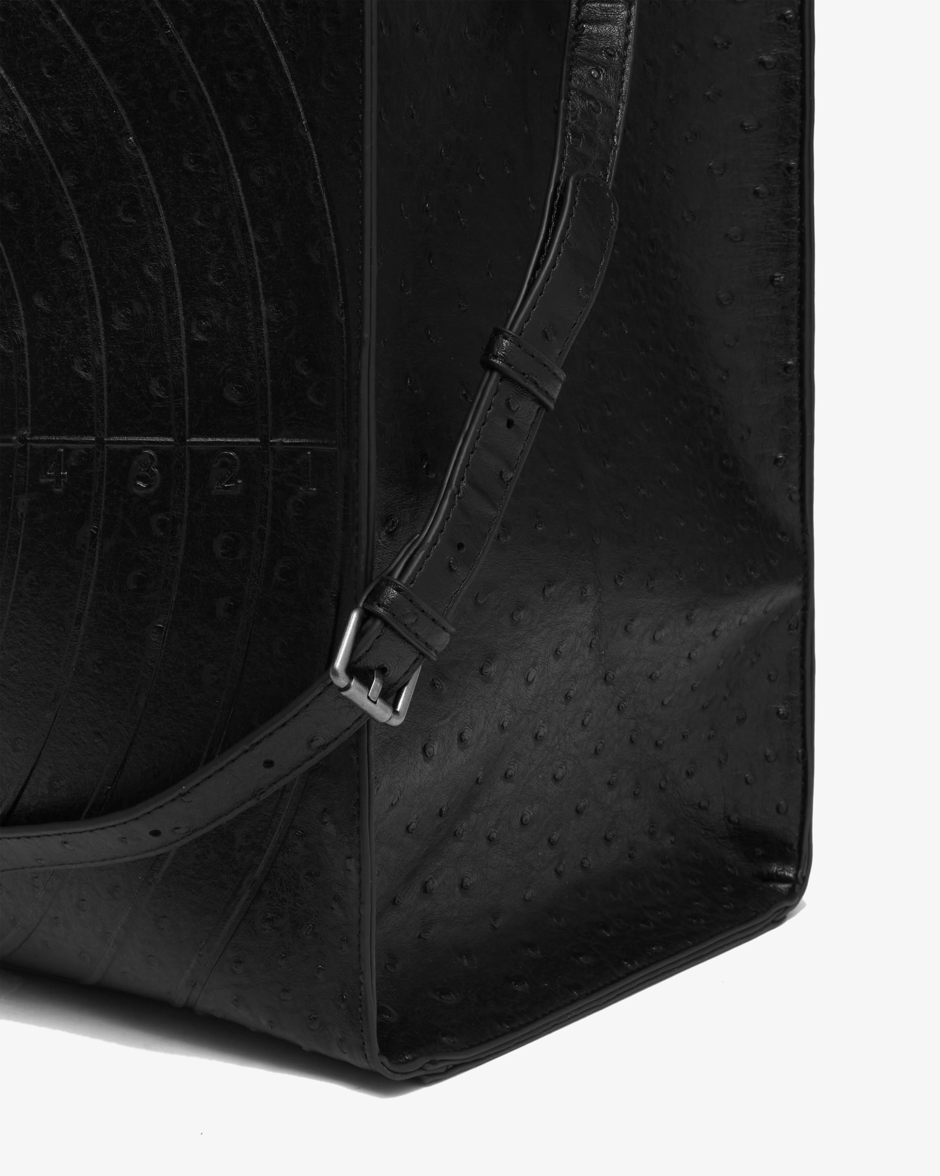 Fugazi - Men’s Bullseye Weekender Bag - (Black Ostrich) - Image 3