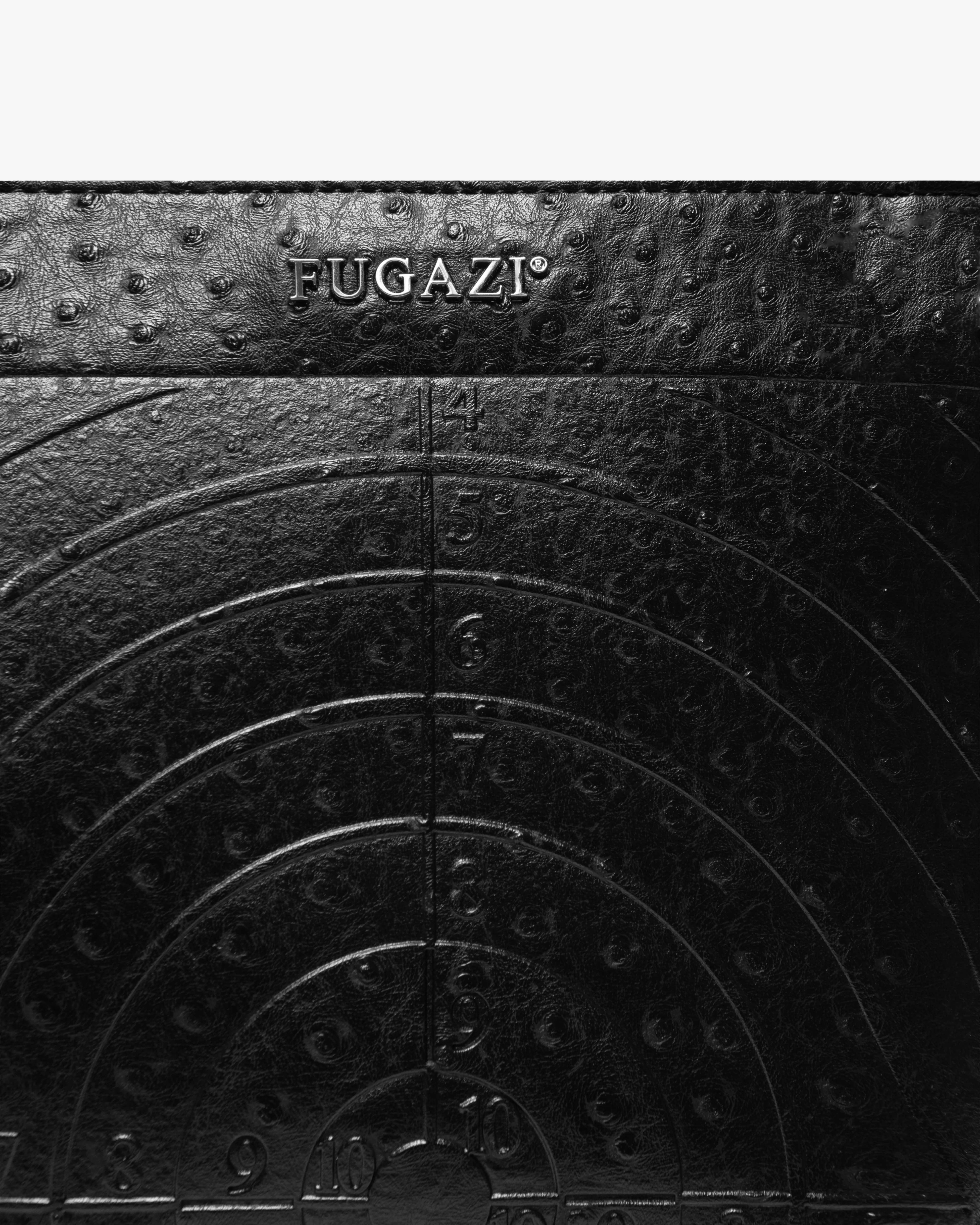Fugazi - Men’s Bullseye Weekender Bag - (Black Ostrich) - Image 4