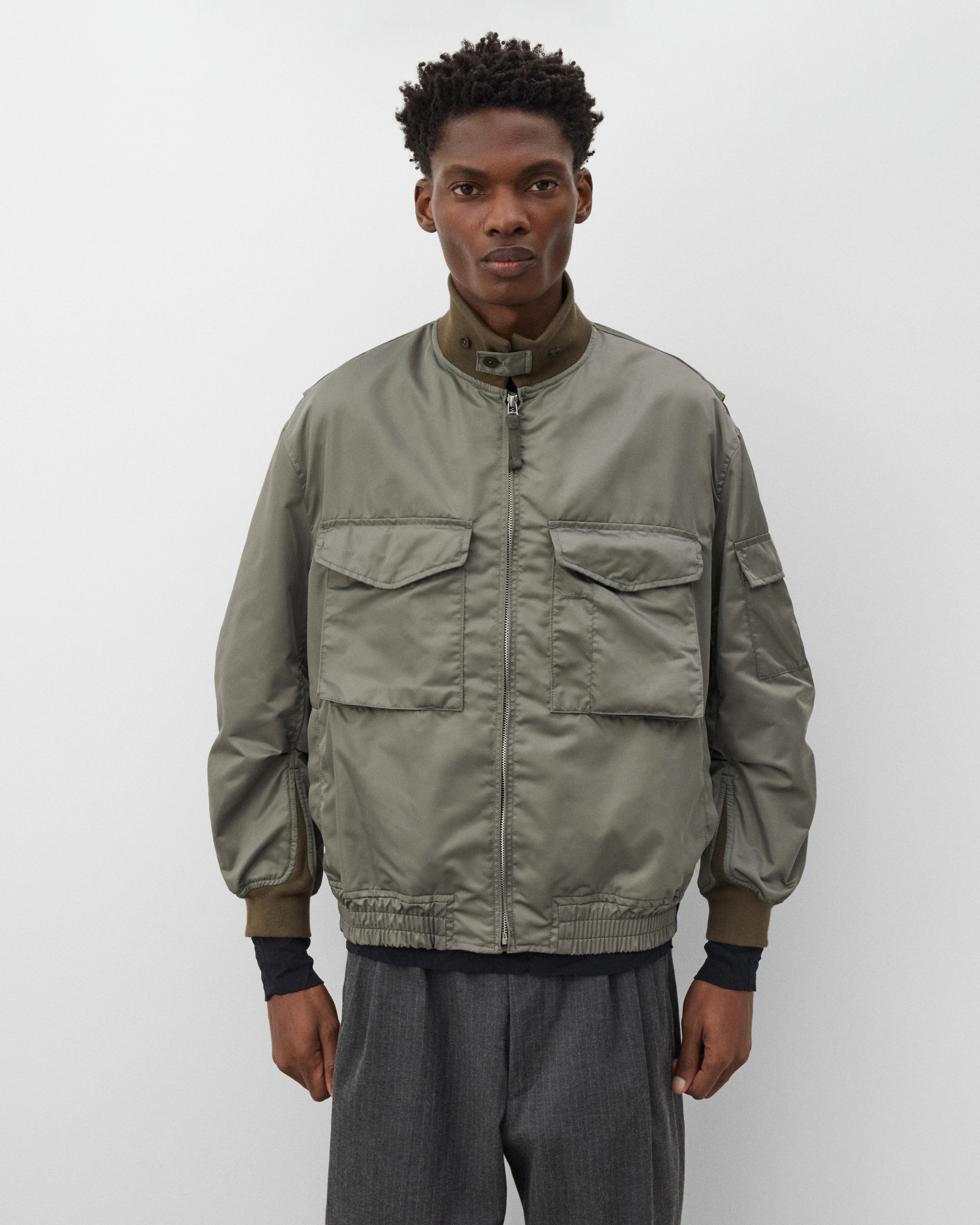 CDG Homme - Men's Flight Jacket - (Grey) - Image 3