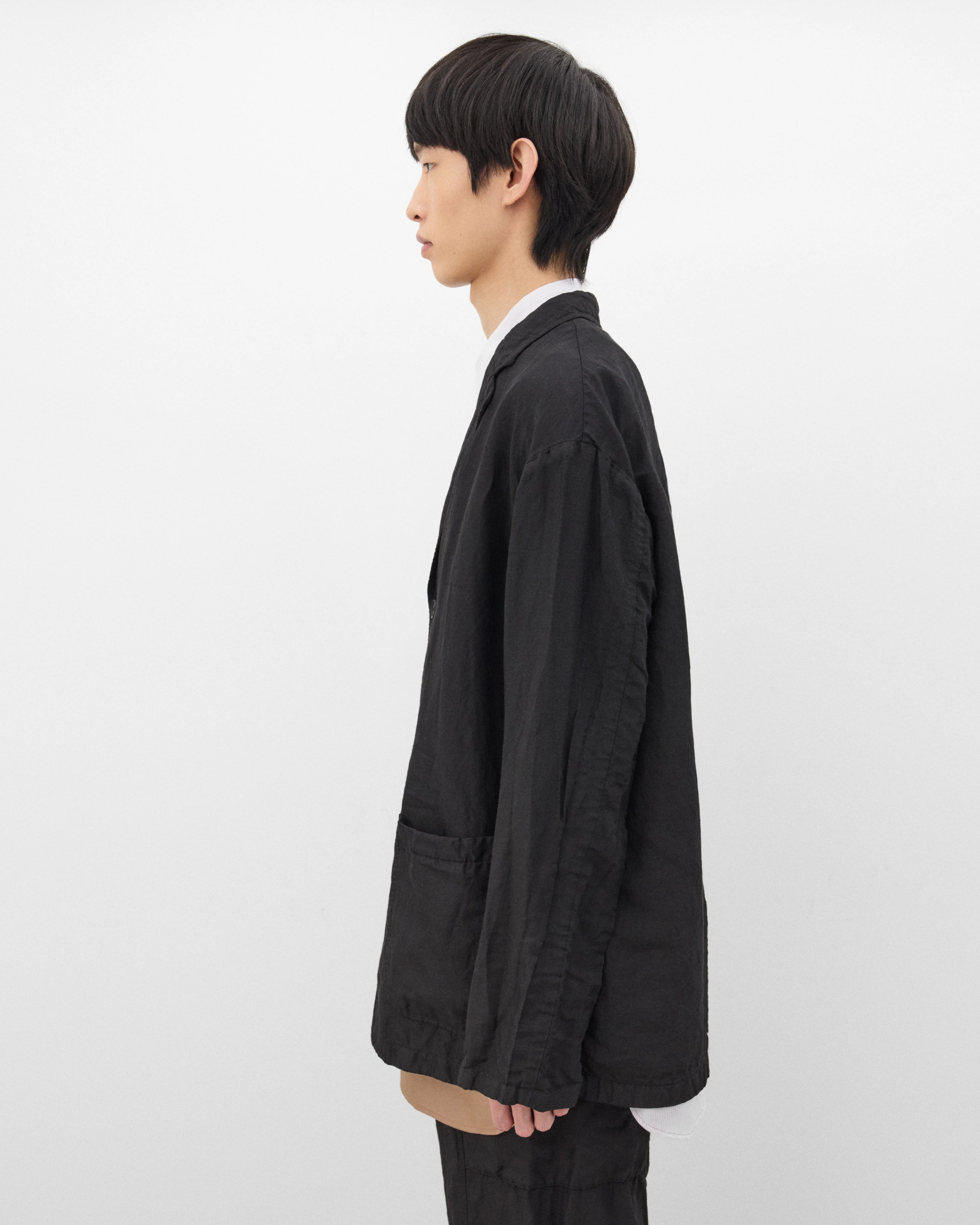CDG Homme - Men's Garment Dyed Jacket - (Black) - Image 4