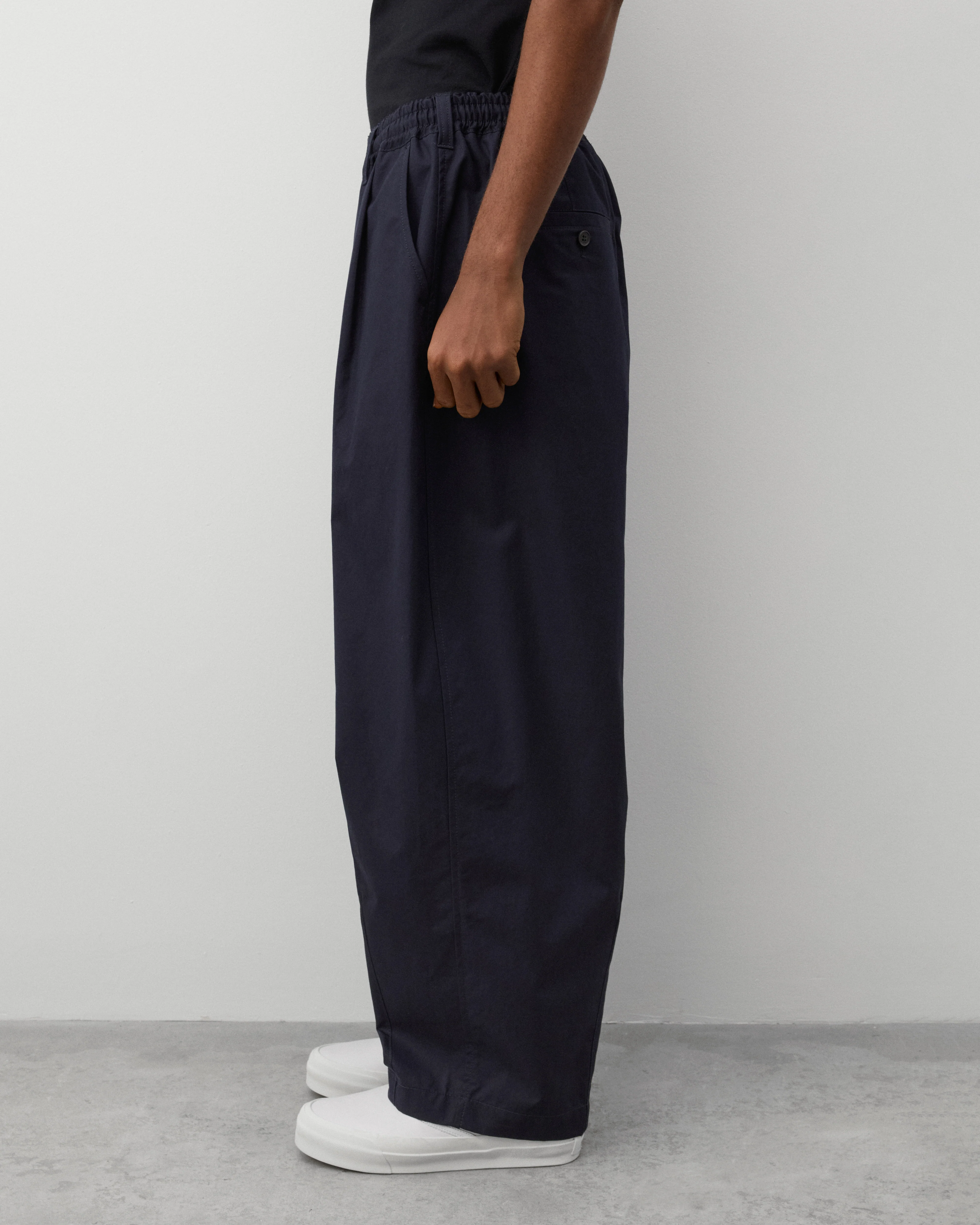 CDG Homme - Men's Double Pleat Trousers - (Navy) - Image 4