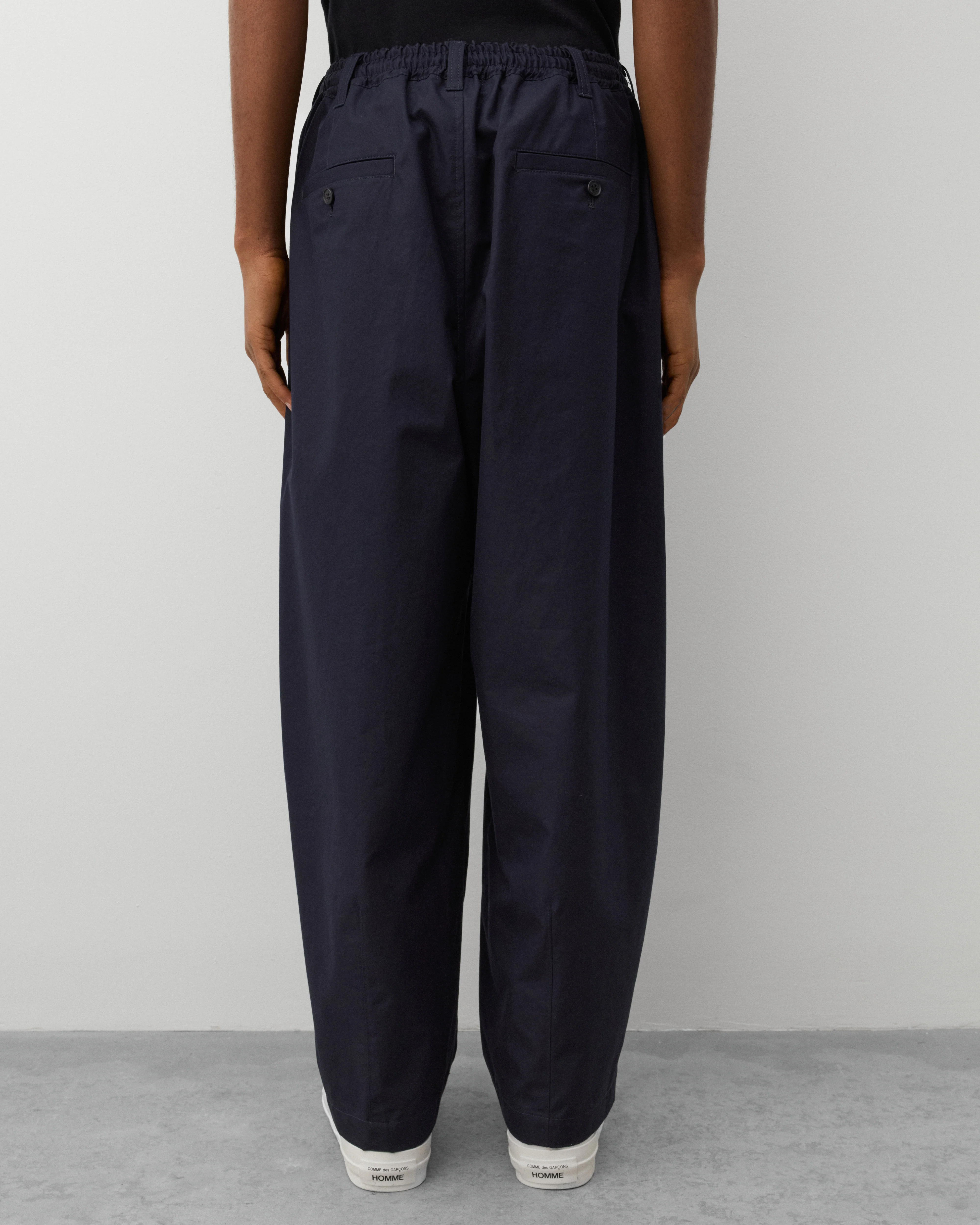 CDG Homme - Men's Double Pleat Trousers - (Navy) - Image 5