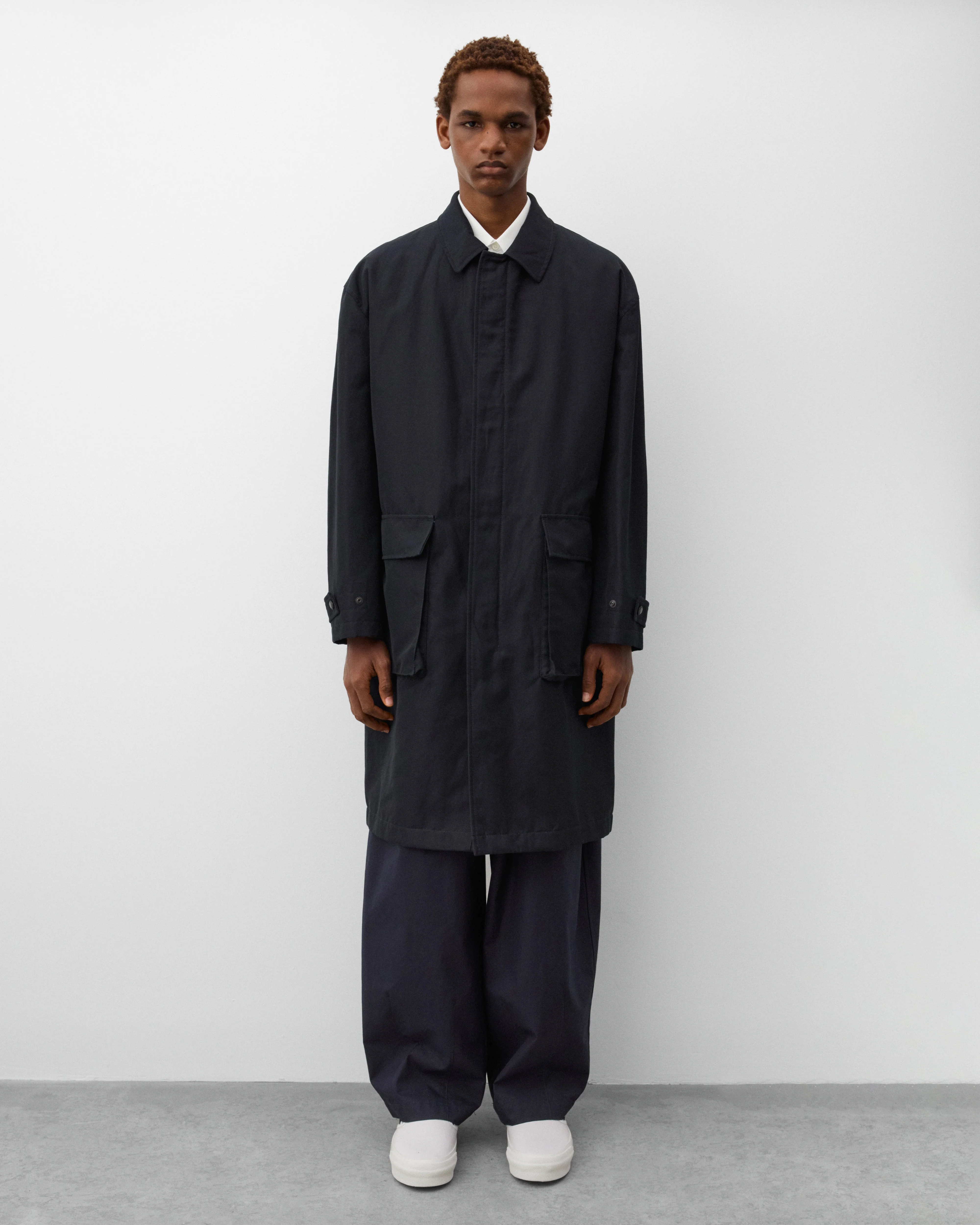CDG Homme - Men's Double Pleat Trousers - (Navy) - Image 6