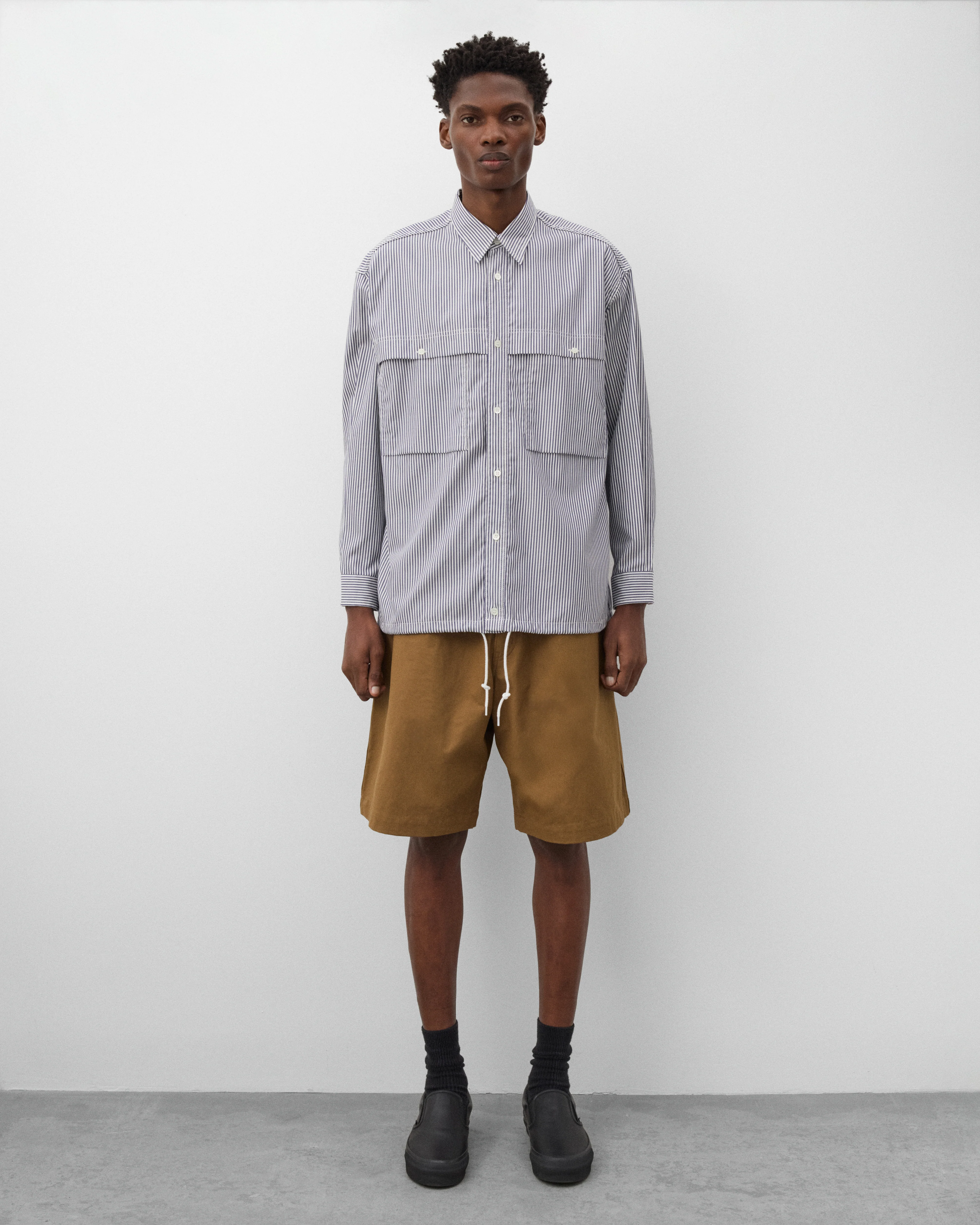 CDG Homme - Men's Work Shorts - (Brown) - Image 6