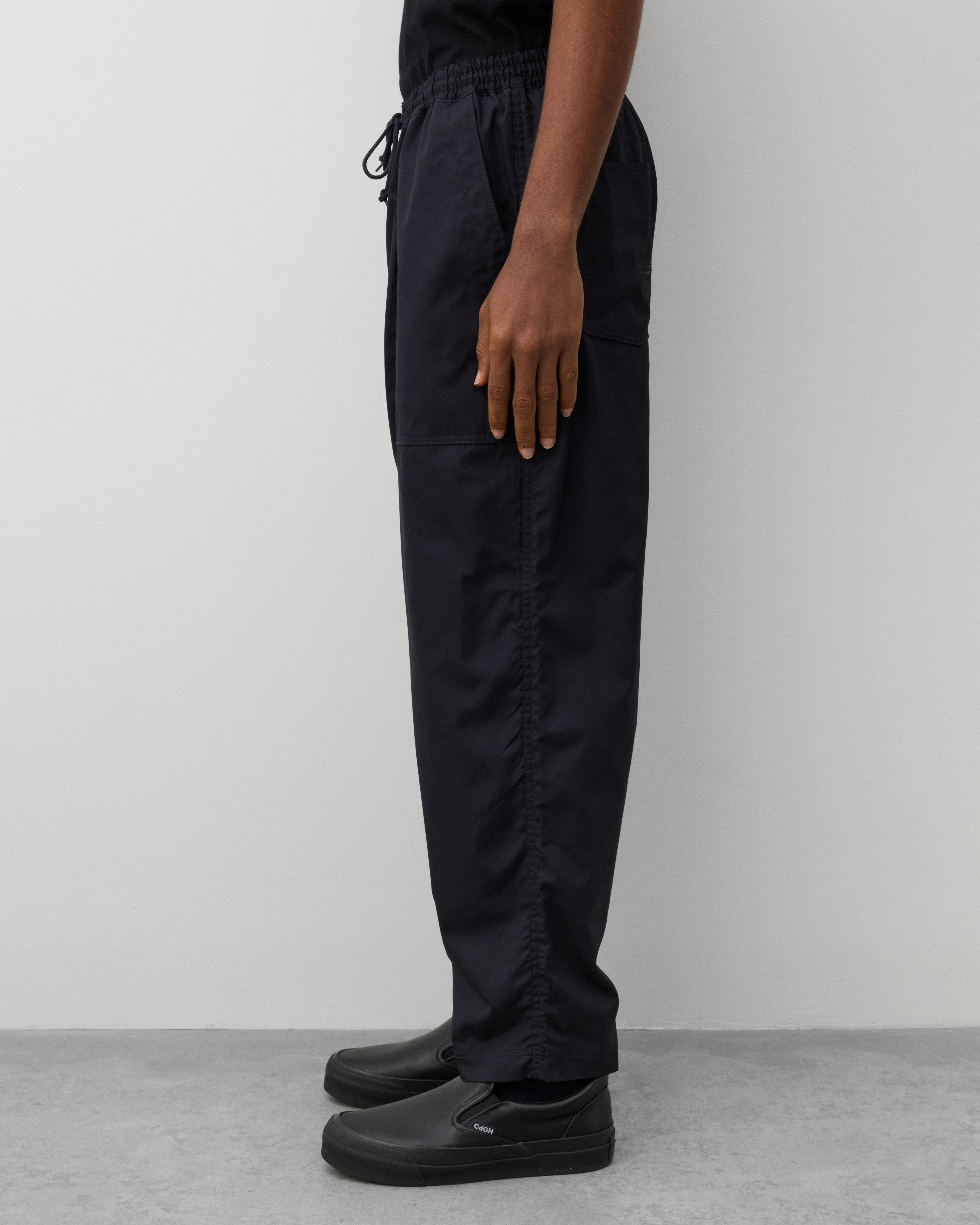 CDG Homme - Men's Drawstring Waist Trousers - (Navy) - Image 4
