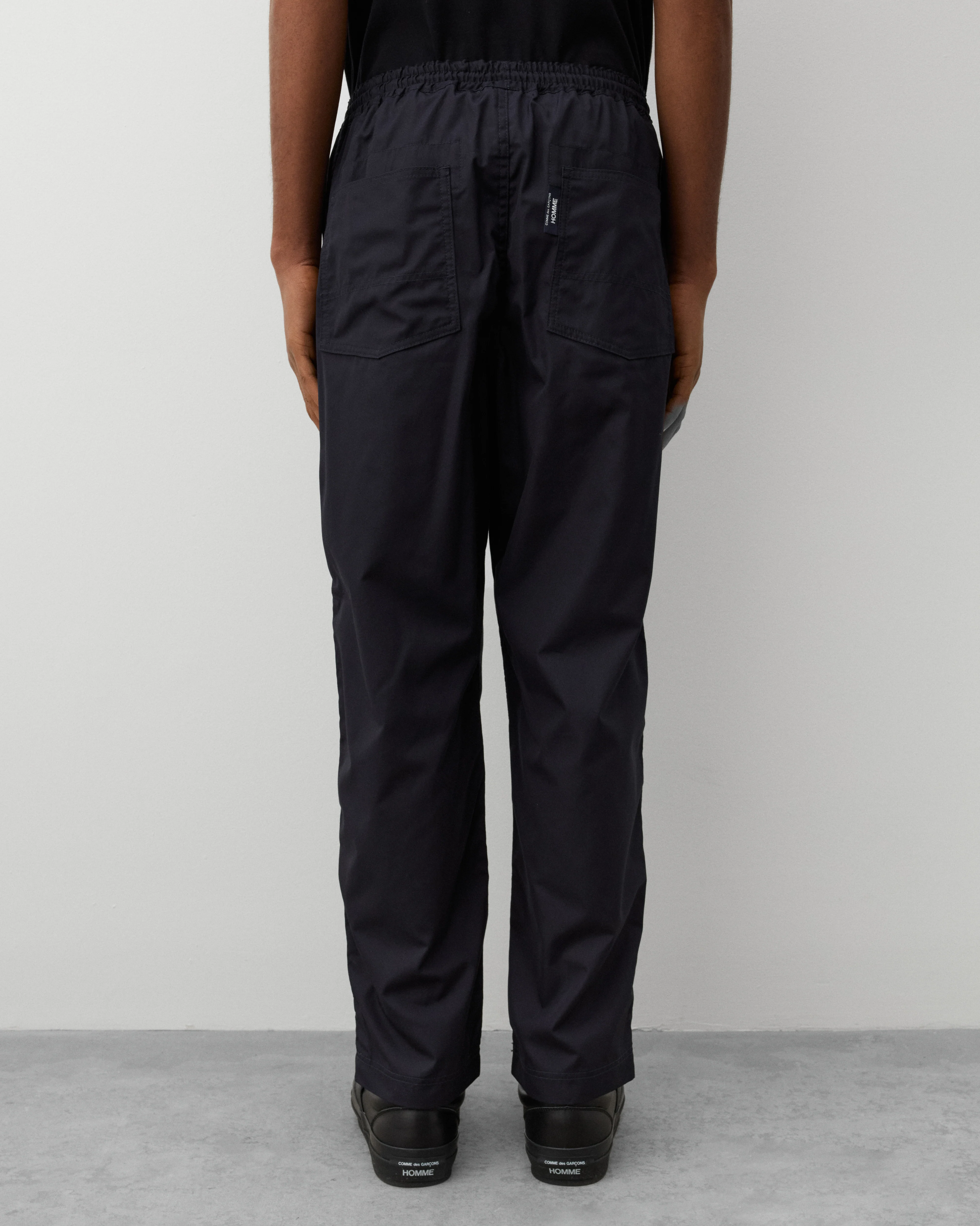 CDG Homme - Men's Drawstring Waist Trousers - (Navy) - Image 5