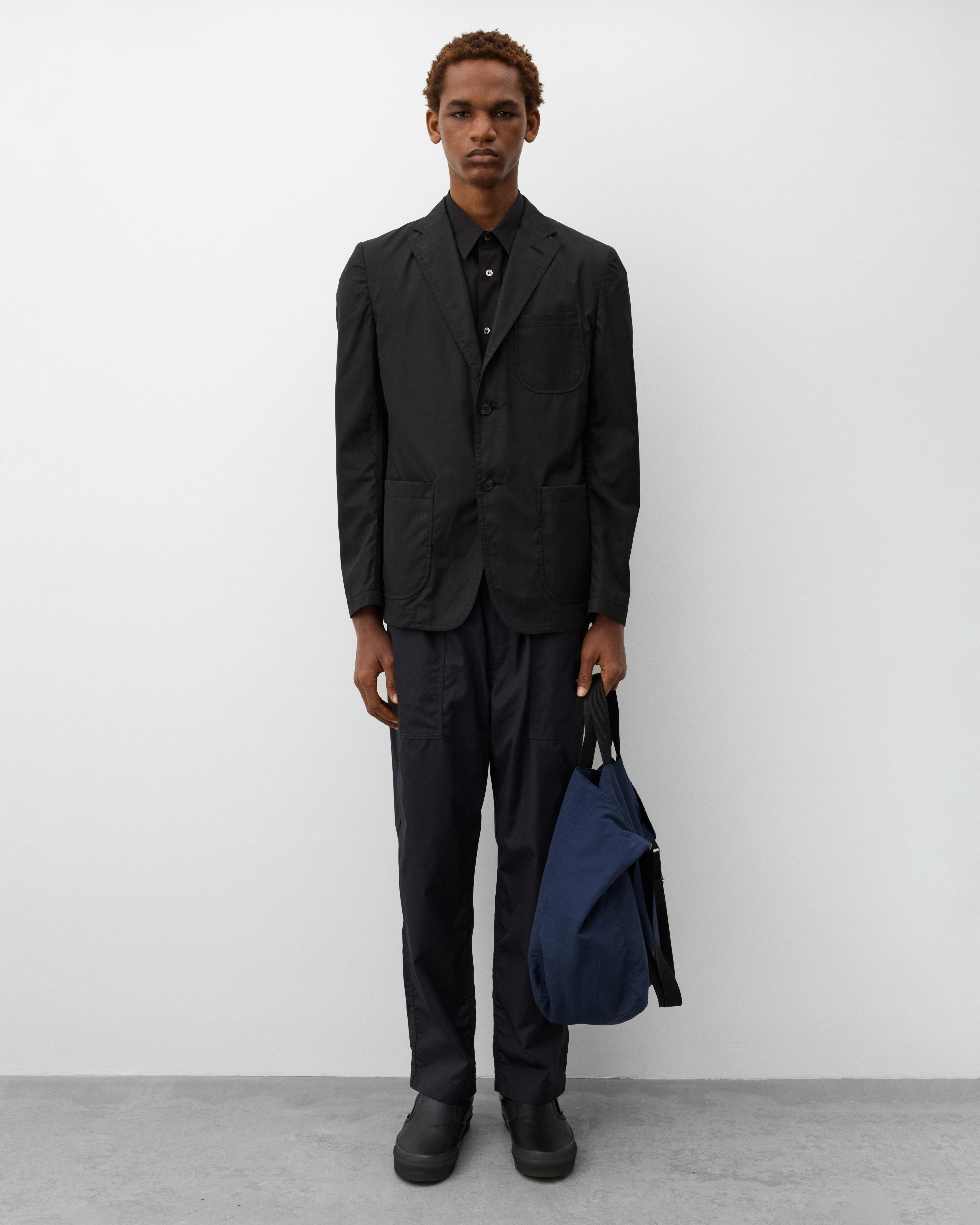 CDG Homme - Men's Drawstring Waist Trousers - (Navy) - Image 6
