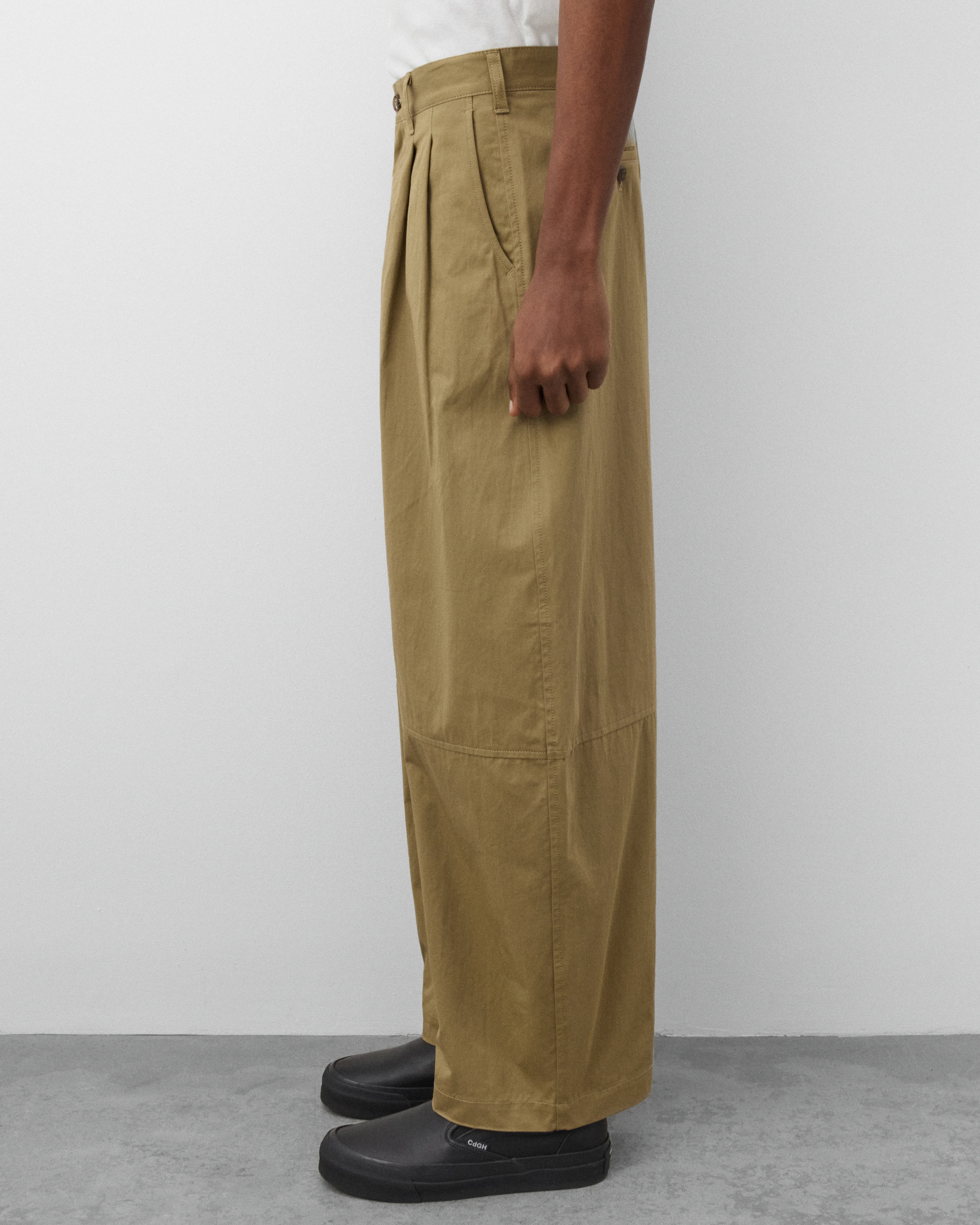CDG Homme - Men's Double Pleated Trousers - (Beige) - Image 4