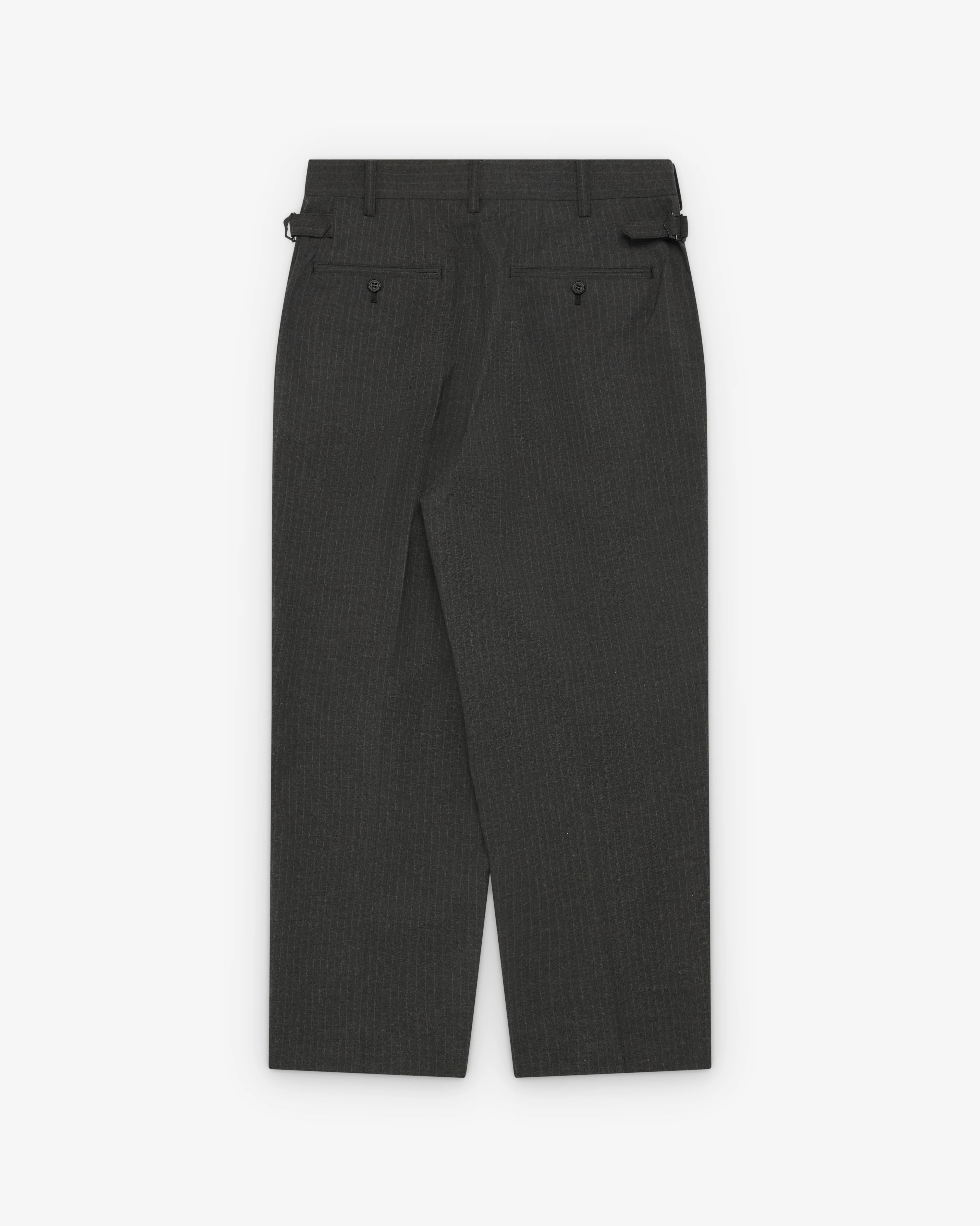 CDG Homme - Men's Pin Stripe Suit Trousers - (Grey) - Image 2