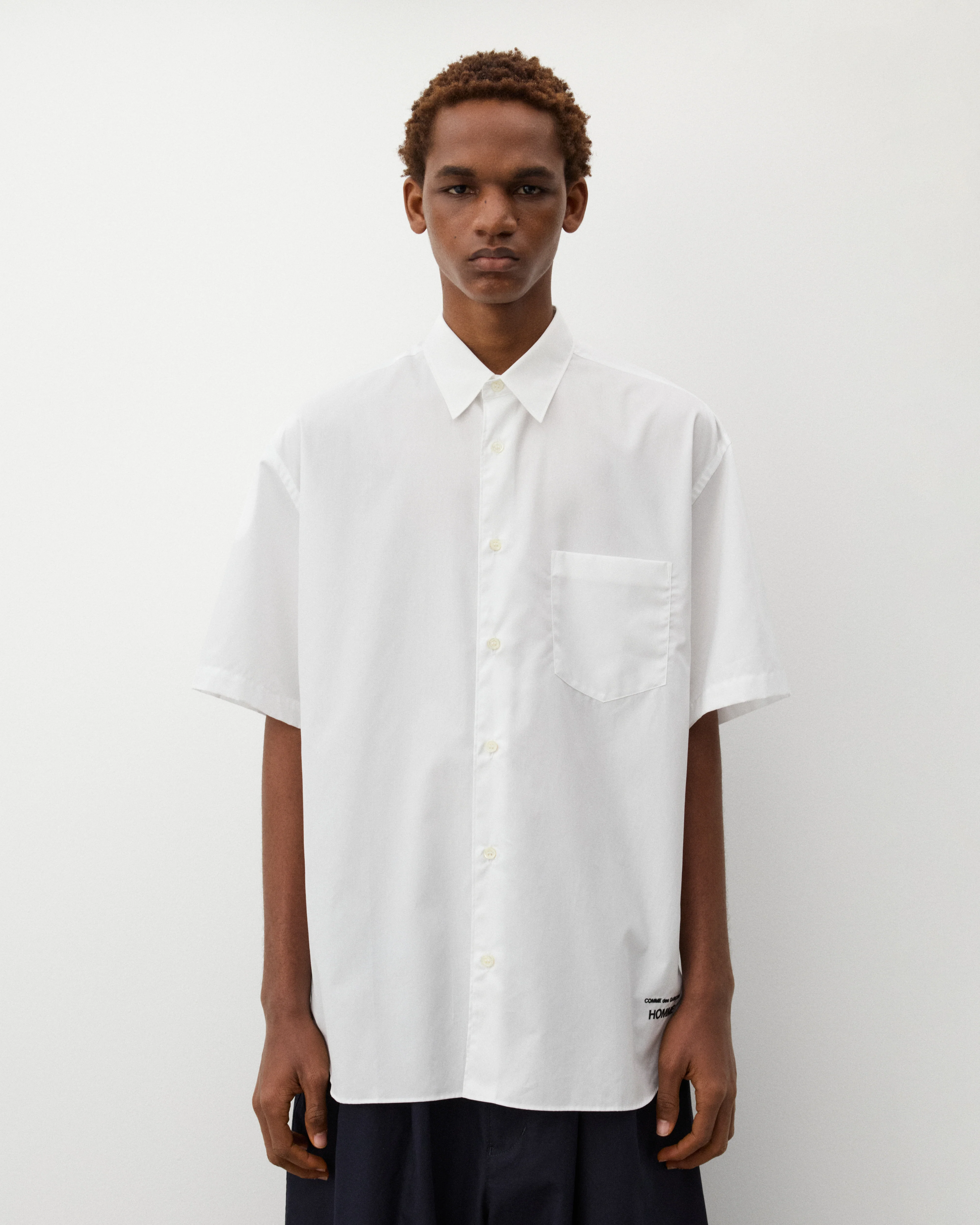 CDG Homme - Men's Short Sleeve Shirt - (White) - Image 3